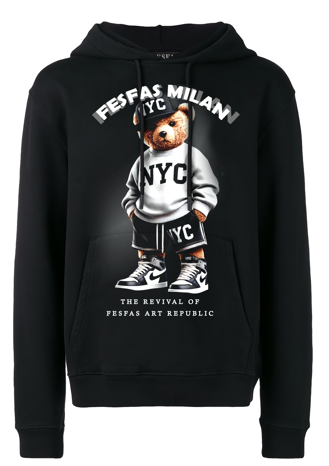 Bộ hoodie FesFas in hình gấu