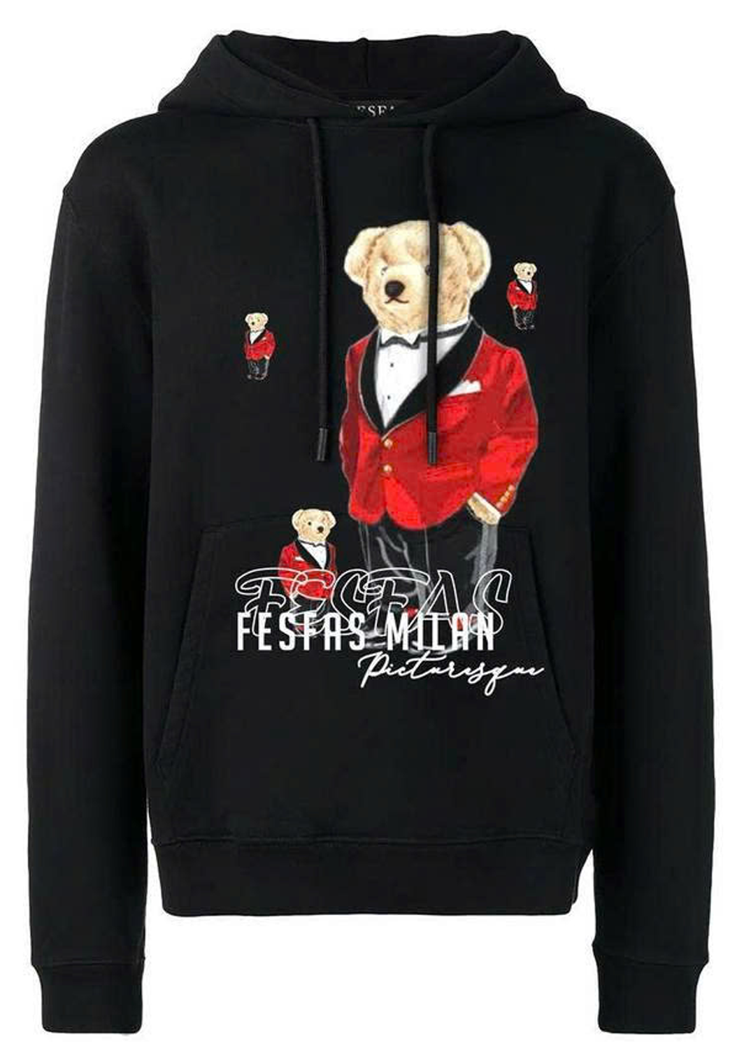Bộ hoodie FesFas in hình gấu