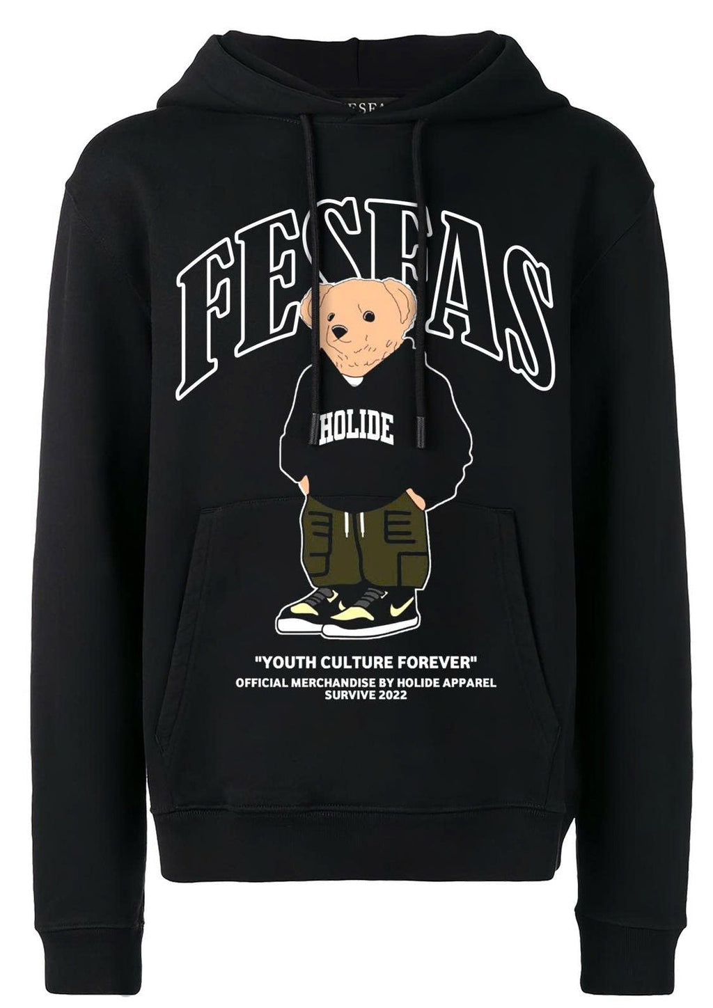 Bộ hoodie FesFas in hình gấu