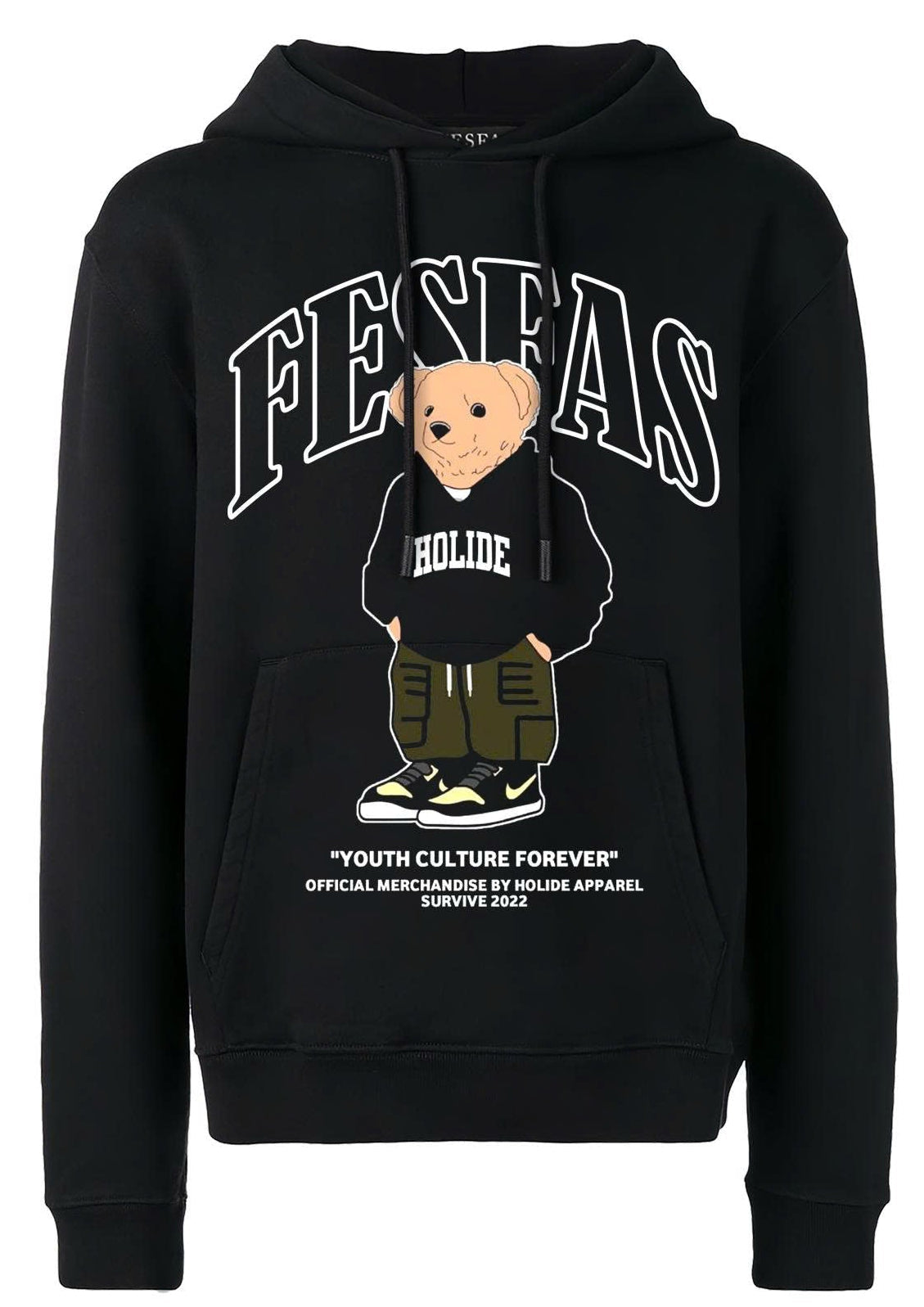 Bộ hoodie FesFas in hình gấu