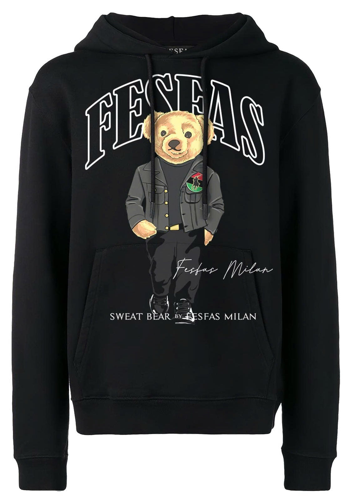 Bộ hoodie FesFas in hình gấu