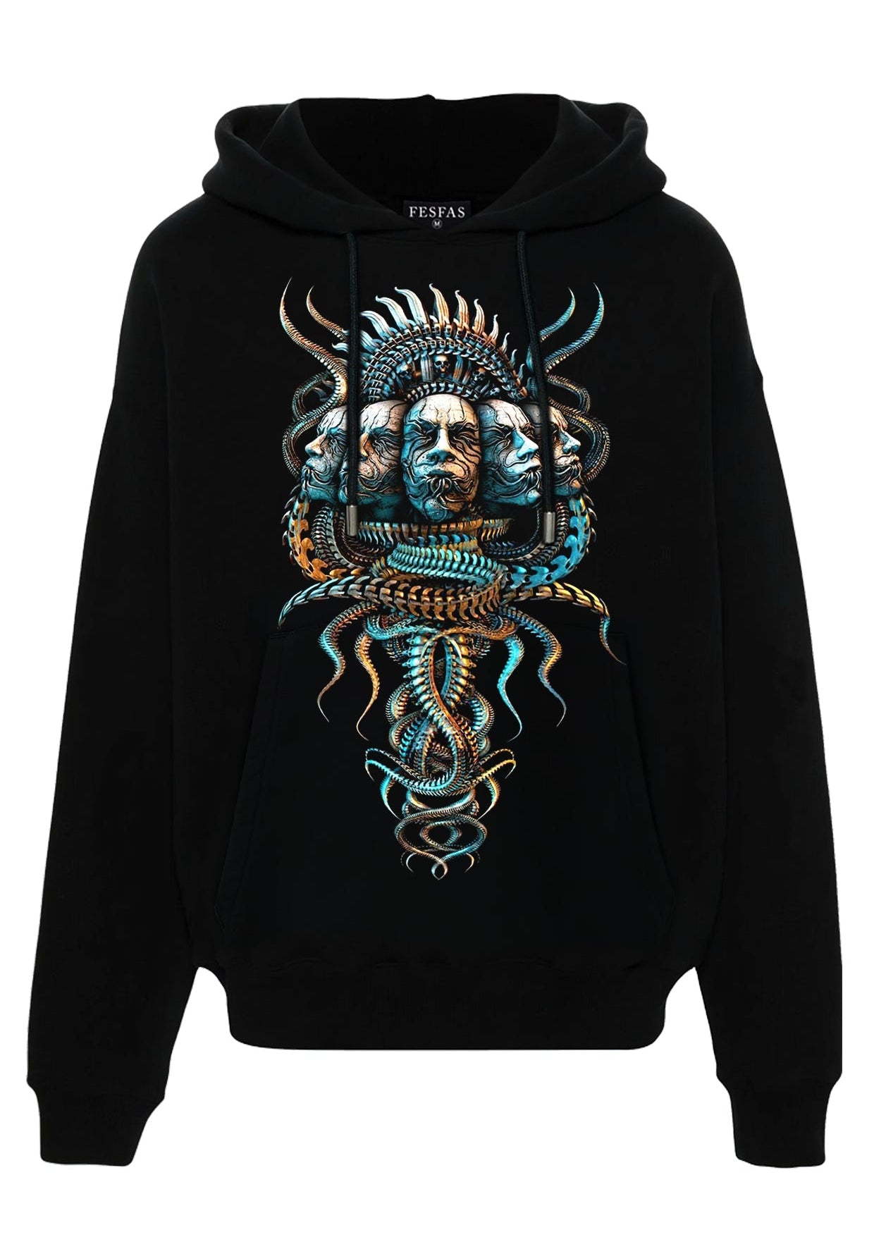 Áo hoodie FesFas in hình gương mặt rắn
