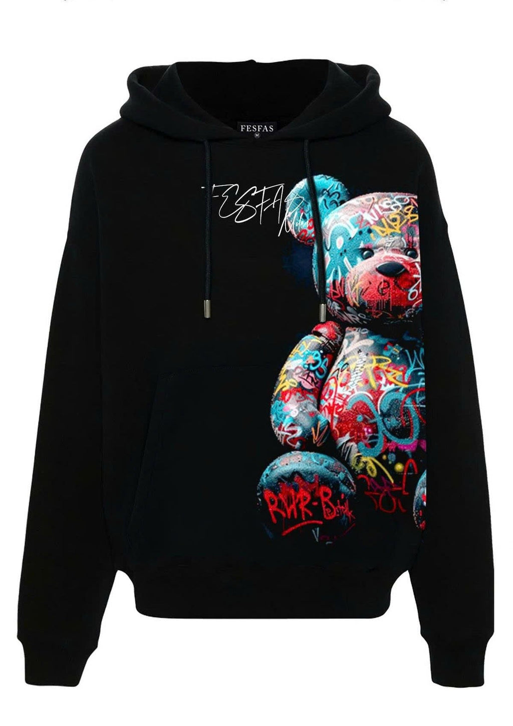 Áo hoodie FesFas in hình teddy gấu