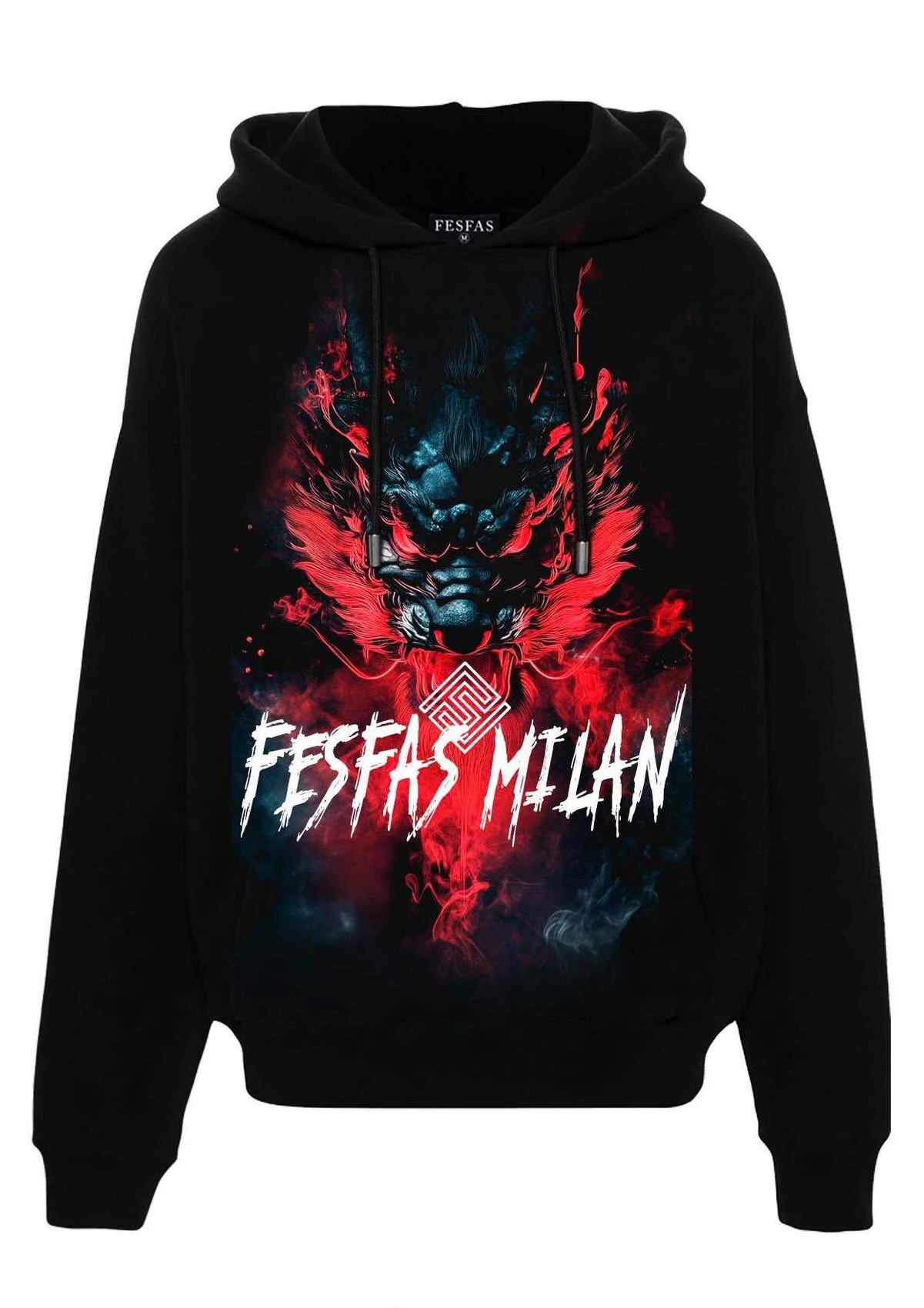 Áo hoodie FesFas in hình dung hợp quỷ Oni