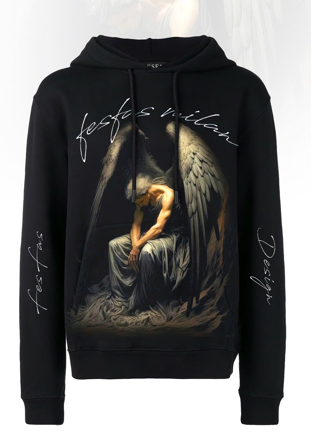 Áo hoodie FesFas in hình thiên thần sa ngã