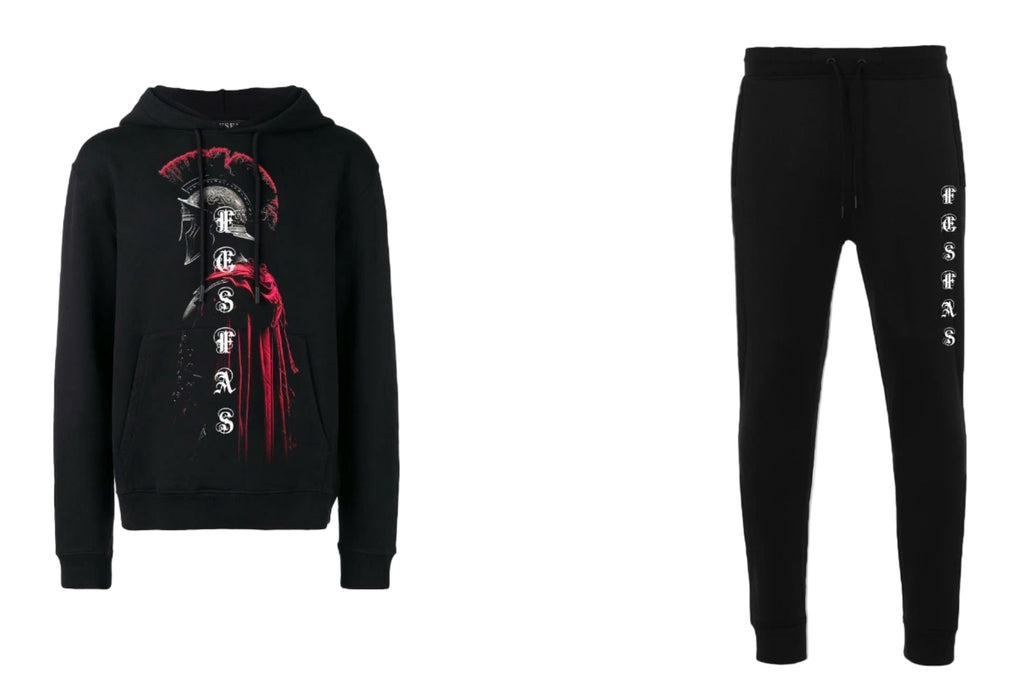Bộ hoodie FesFas in hình đấu sĩ