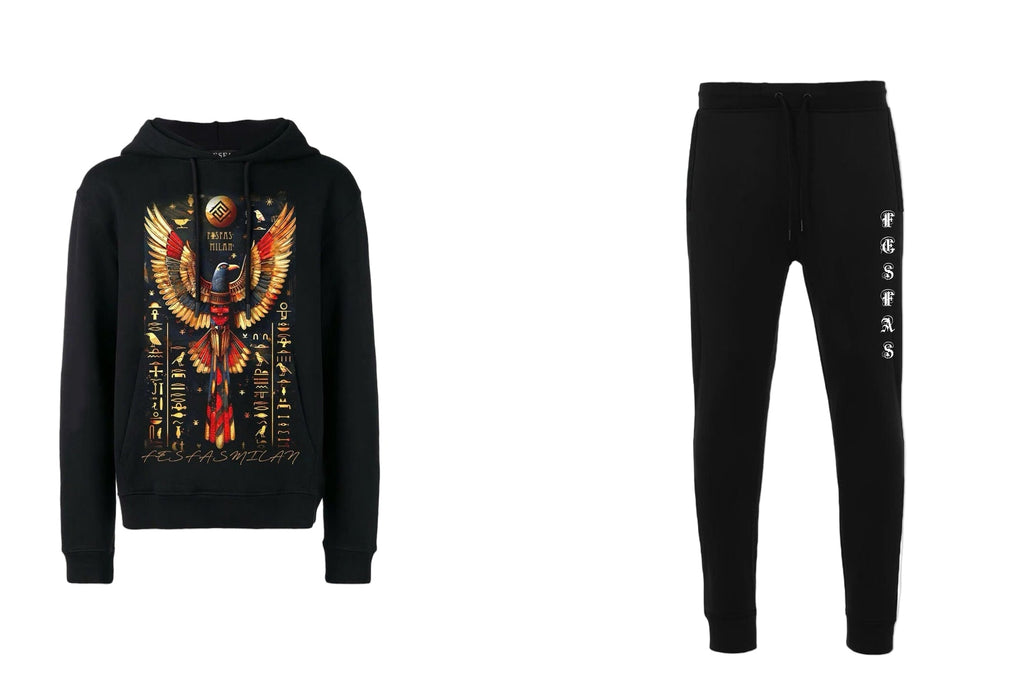 Bộ hoodie FesFas in hình chim Ai Cập