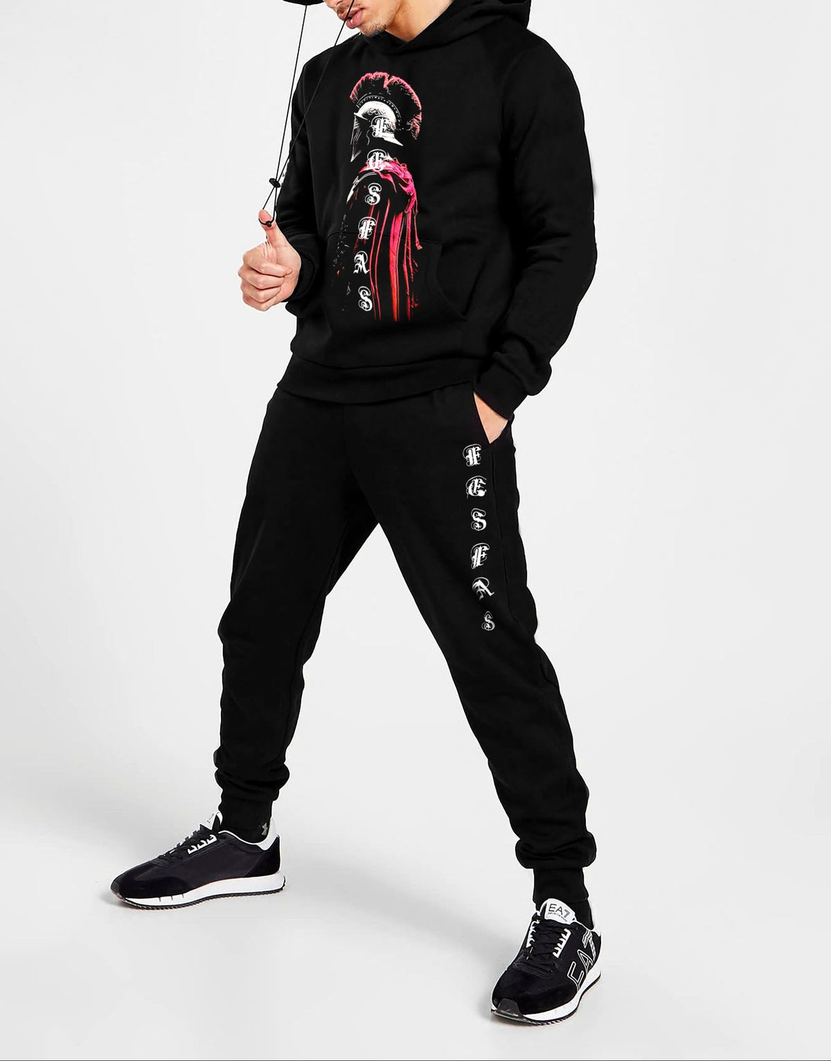 Bộ hoodie FesFas in hình đấu sĩ