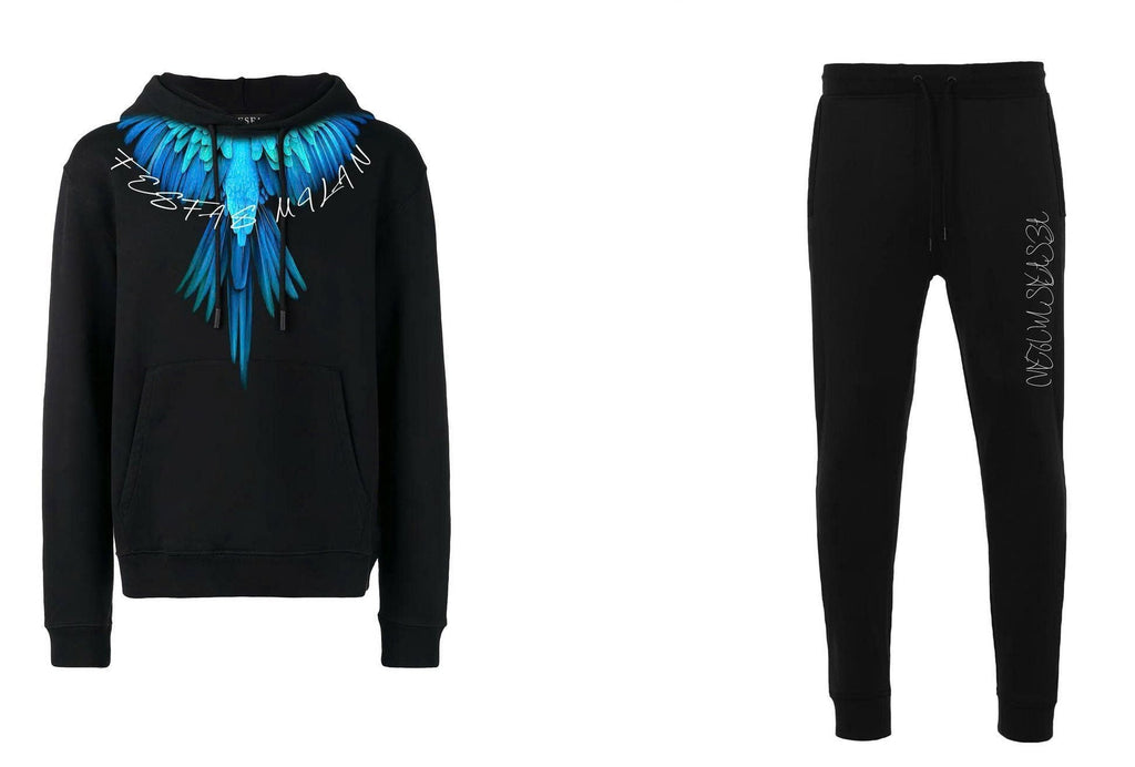 Bộ hoodie FesFas in hình đôi cánh