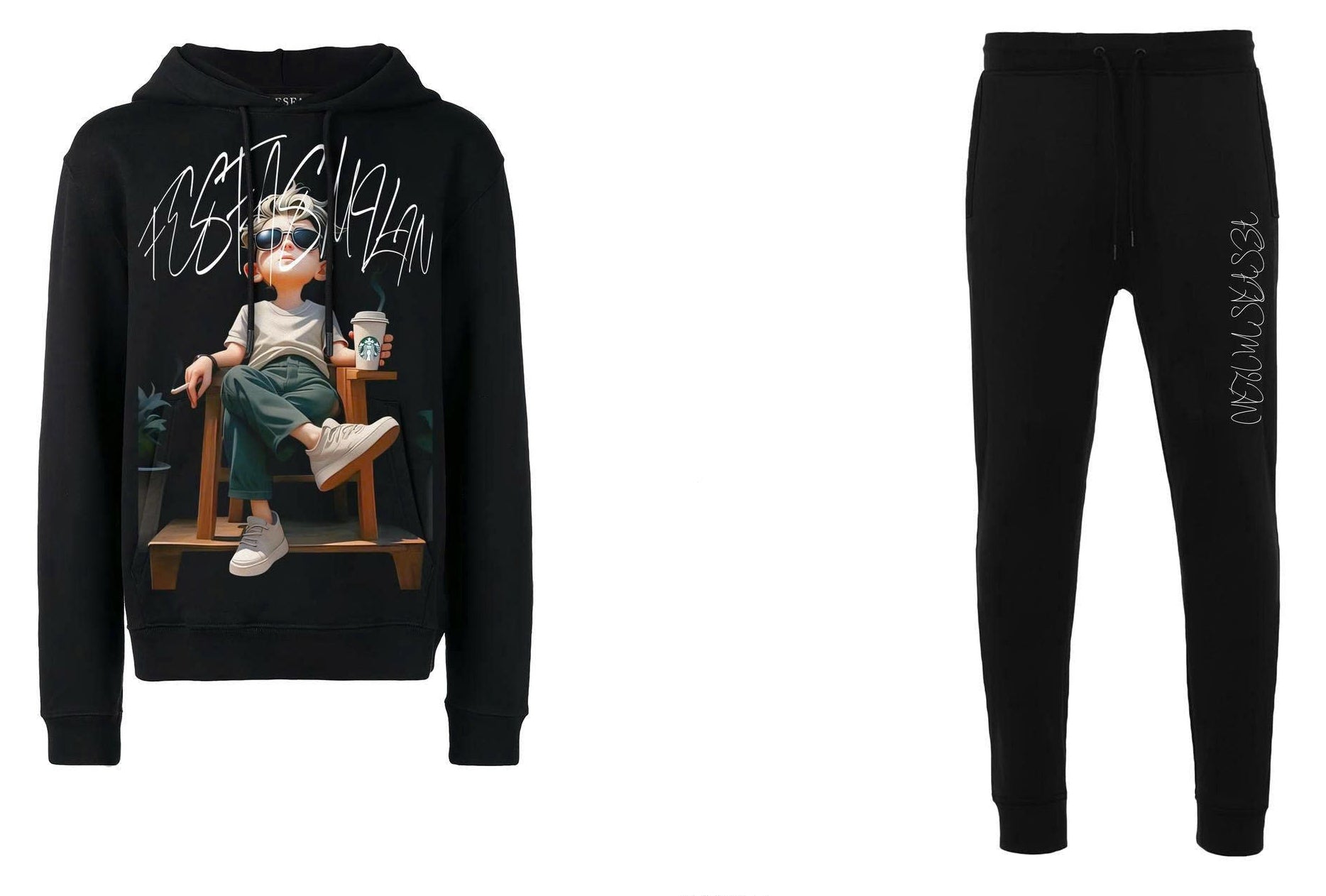 Bộ hoodie FesFas in hình chàng trai