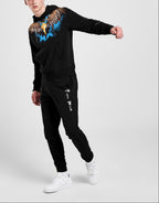 Áo hoodie FesFas in hình lông vũ đa sắc
