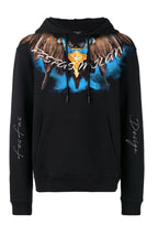 Áo hoodie FesFas in hình lông vũ đa sắc