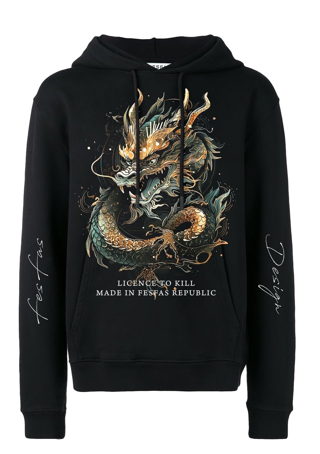 Áo hoodie FesFas in hình asian rồng