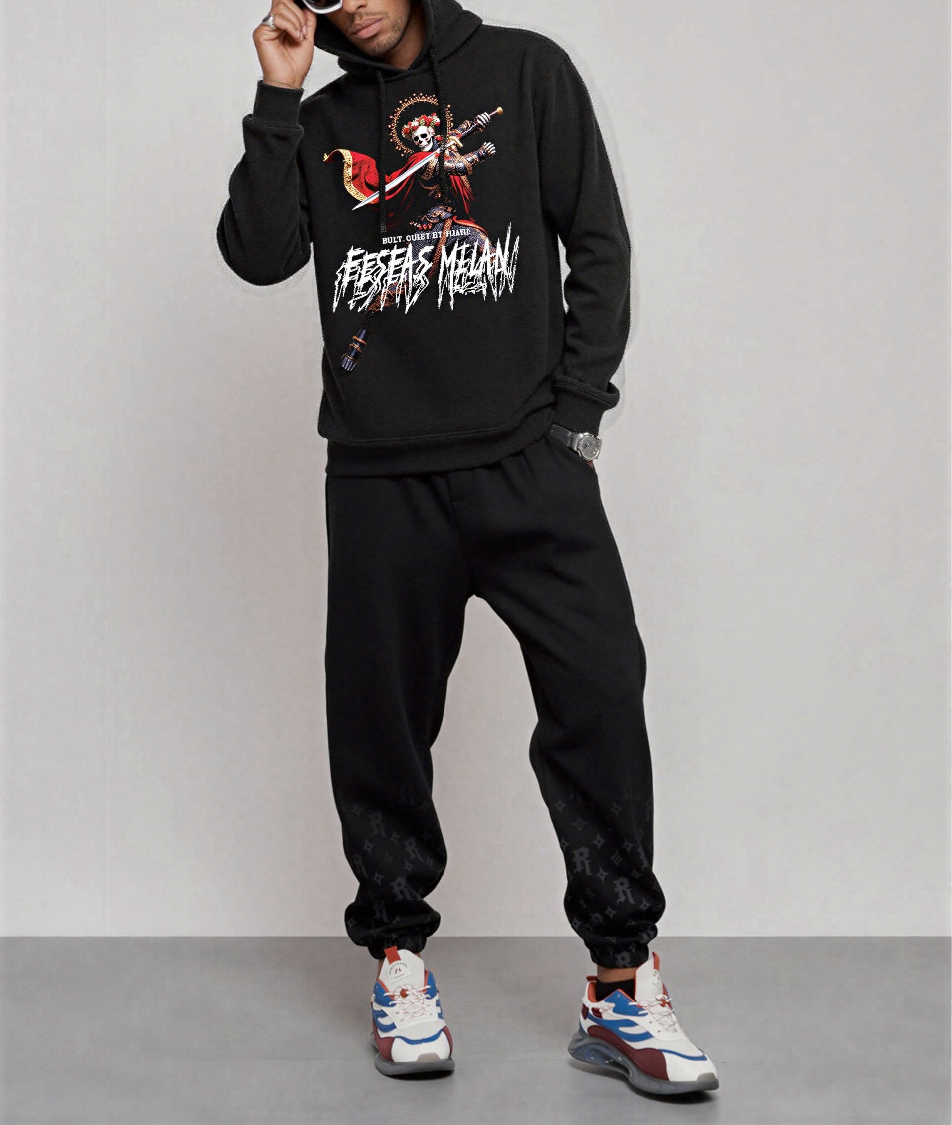 Áo hoodie FesFas in hình hiệp sĩ xương