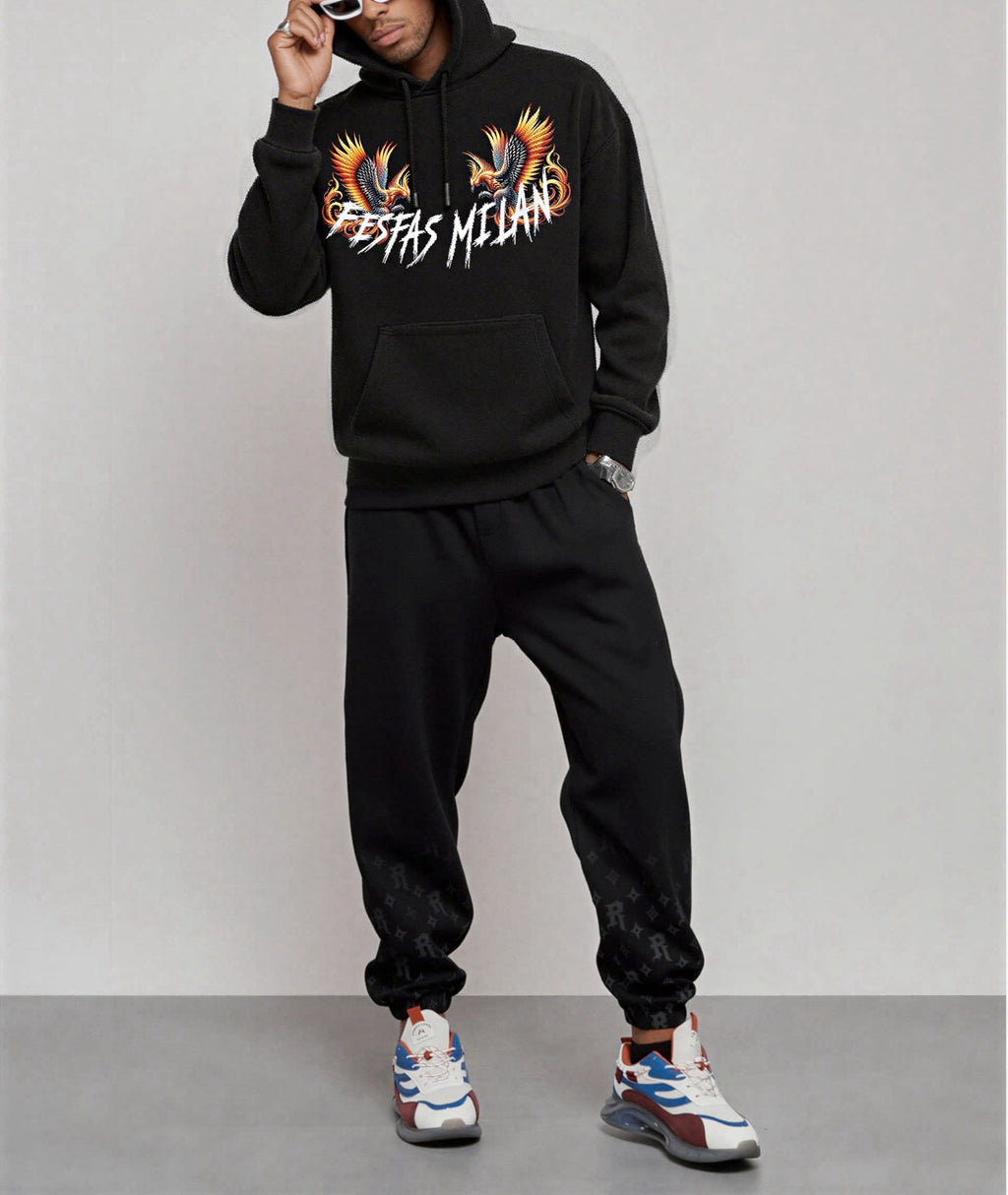 Áo hoodie FesFas in hình phượng hoàng lửa