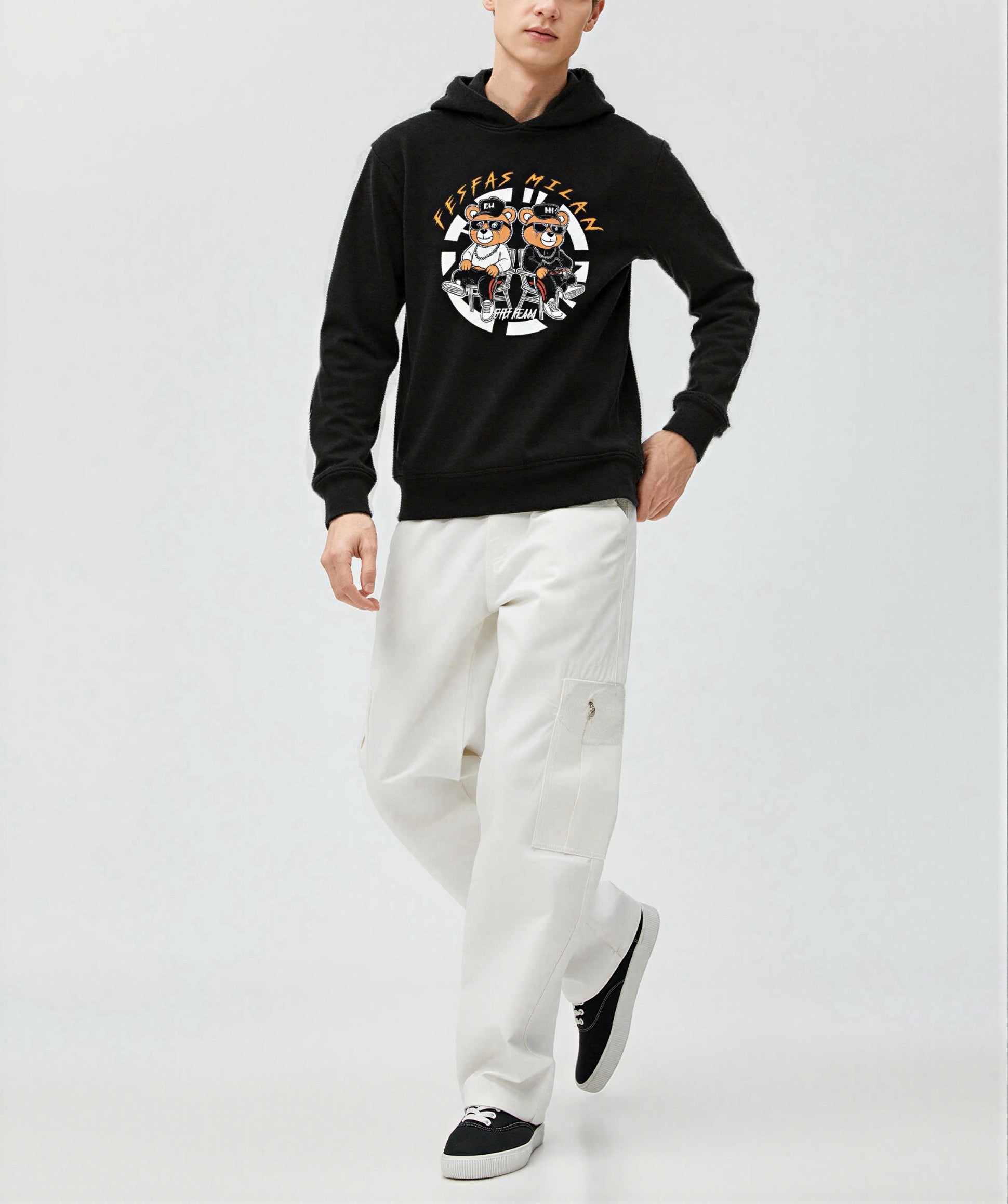 Áo hoodie FesFas in hình gấu