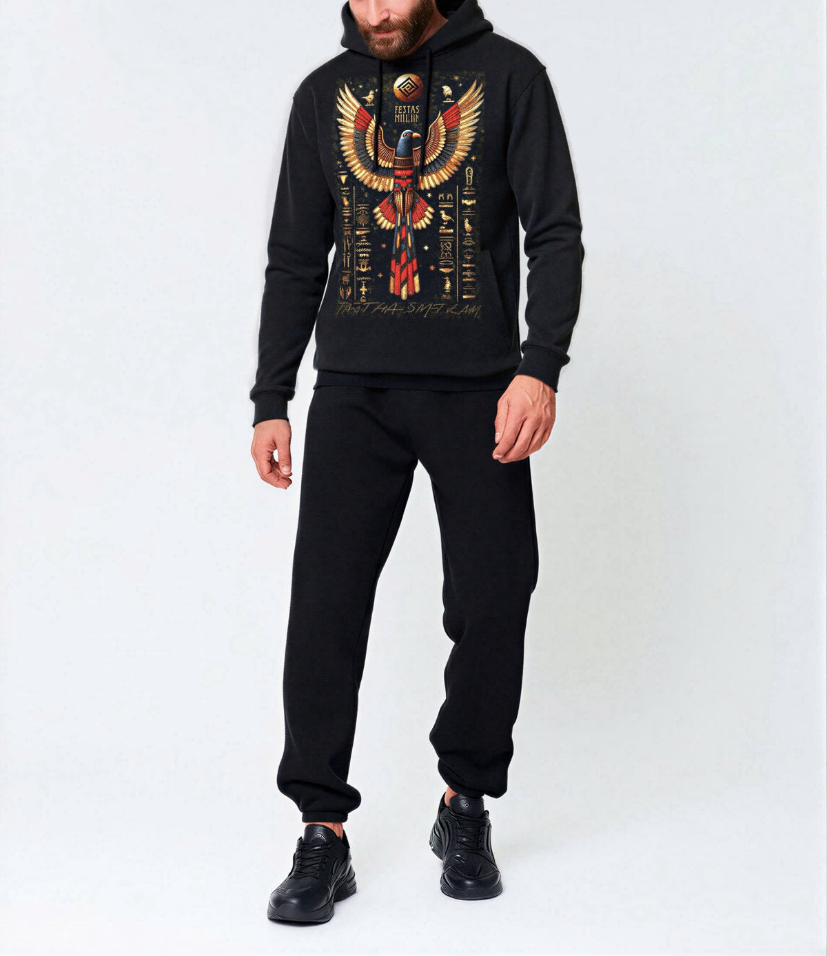 Bộ hoodie FesFas in hình chim Ai Cập