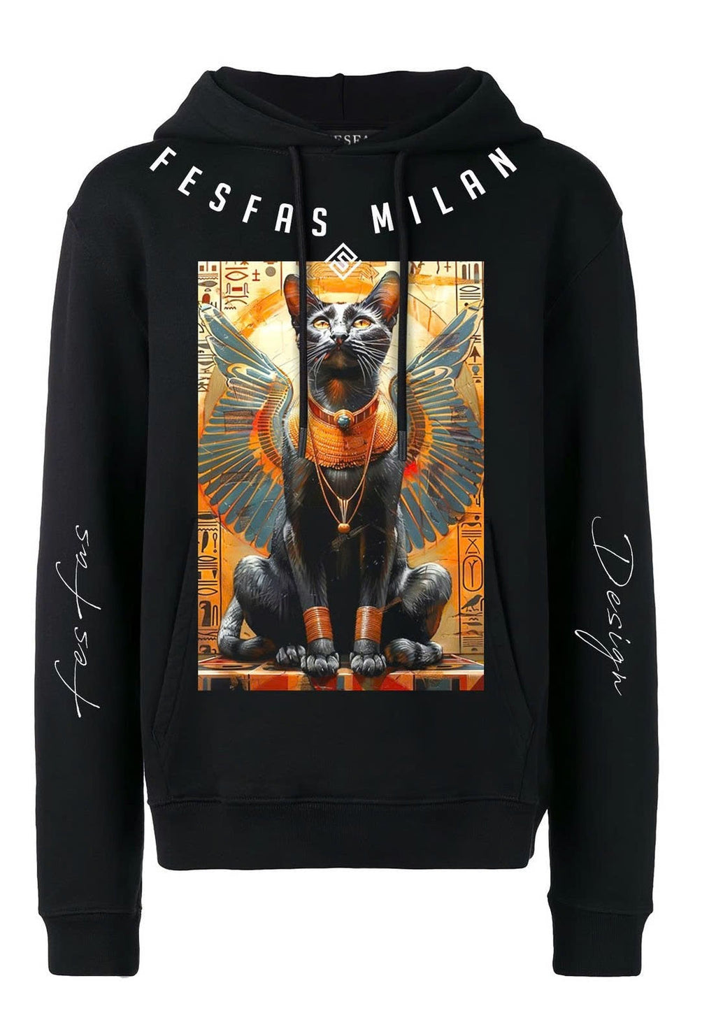 Áo hoodie FesFas in hình mèo Ai Cập