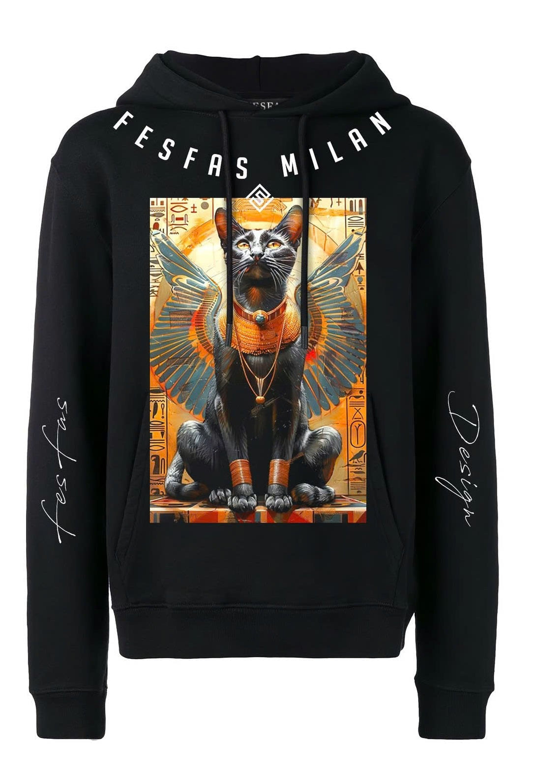 Áo hoodie FesFas in hình mèo Ai Cập