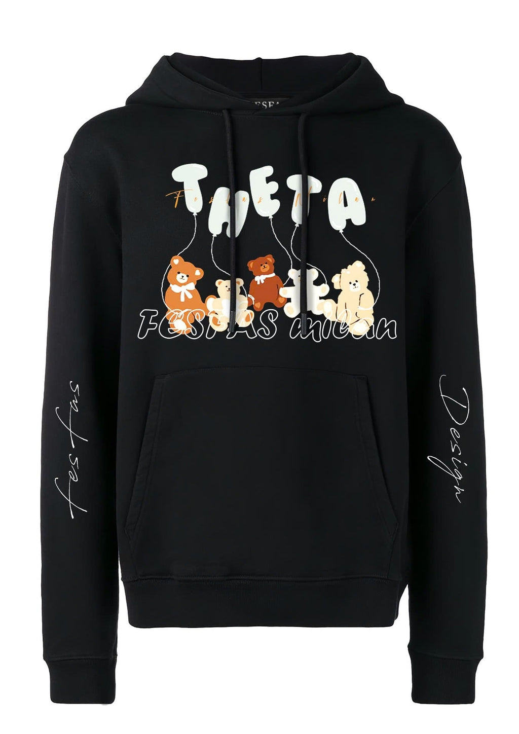 Áo hoodie FesFas in hình teddy gấu