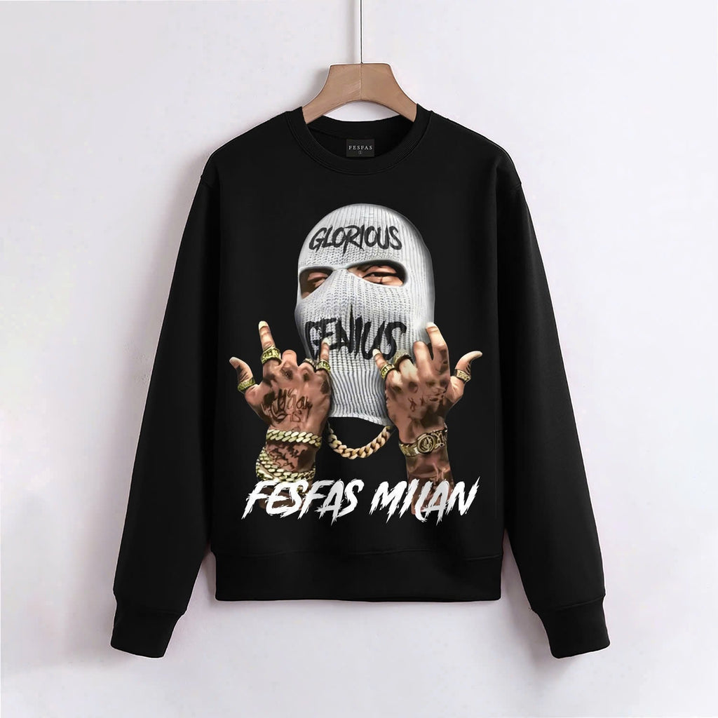 Áo nỉ cổ tròn FesFas in hình playboy