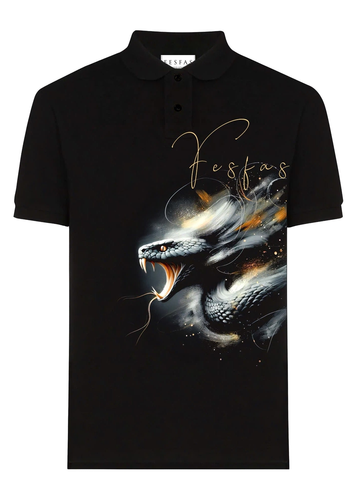 Áo polo FesFas in hình rắn hổ mang chúa