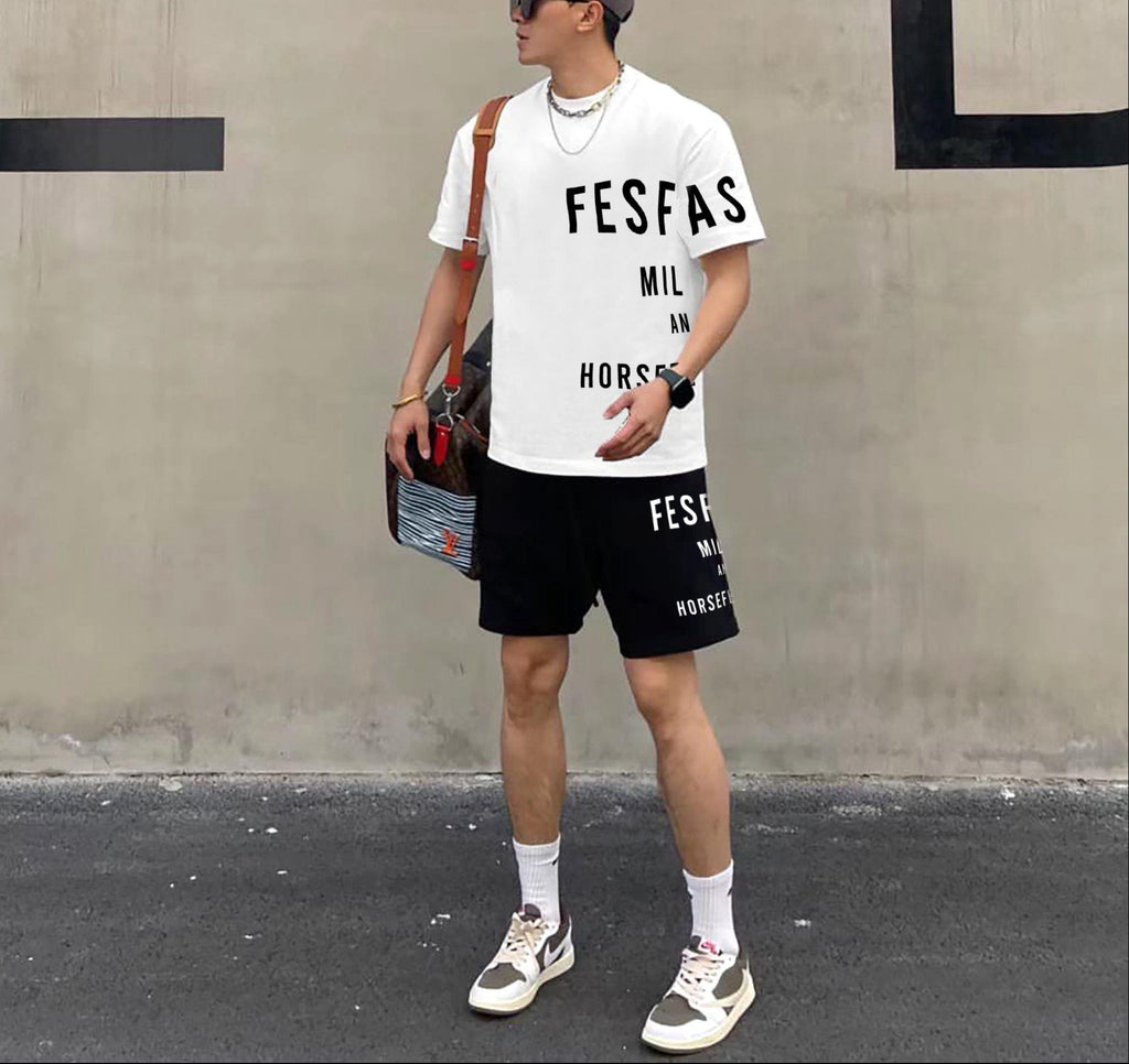 Áo thun FesFas in hình họa tiết | Trắng | Nam