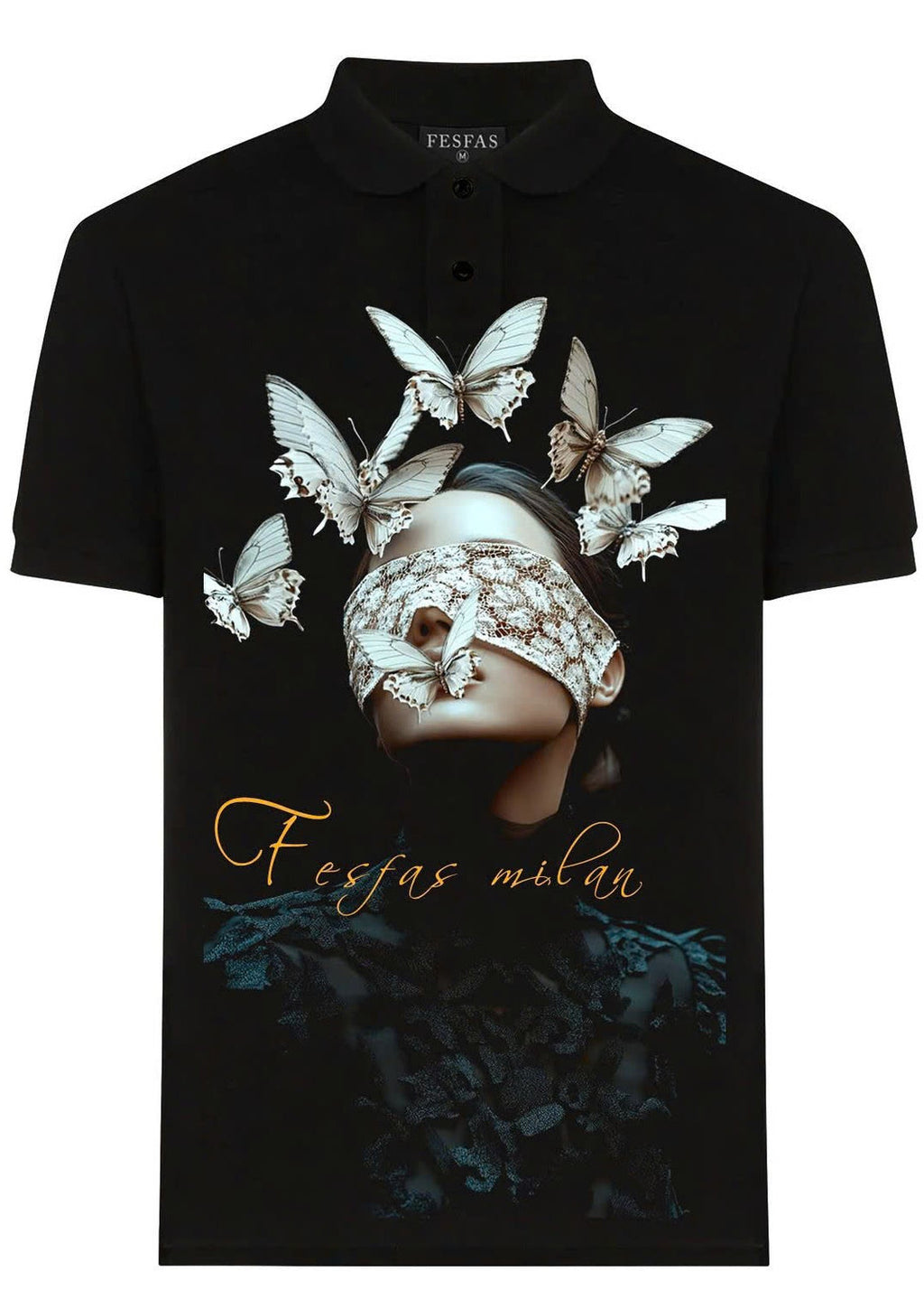 Áo polo FesFas in hình bướm