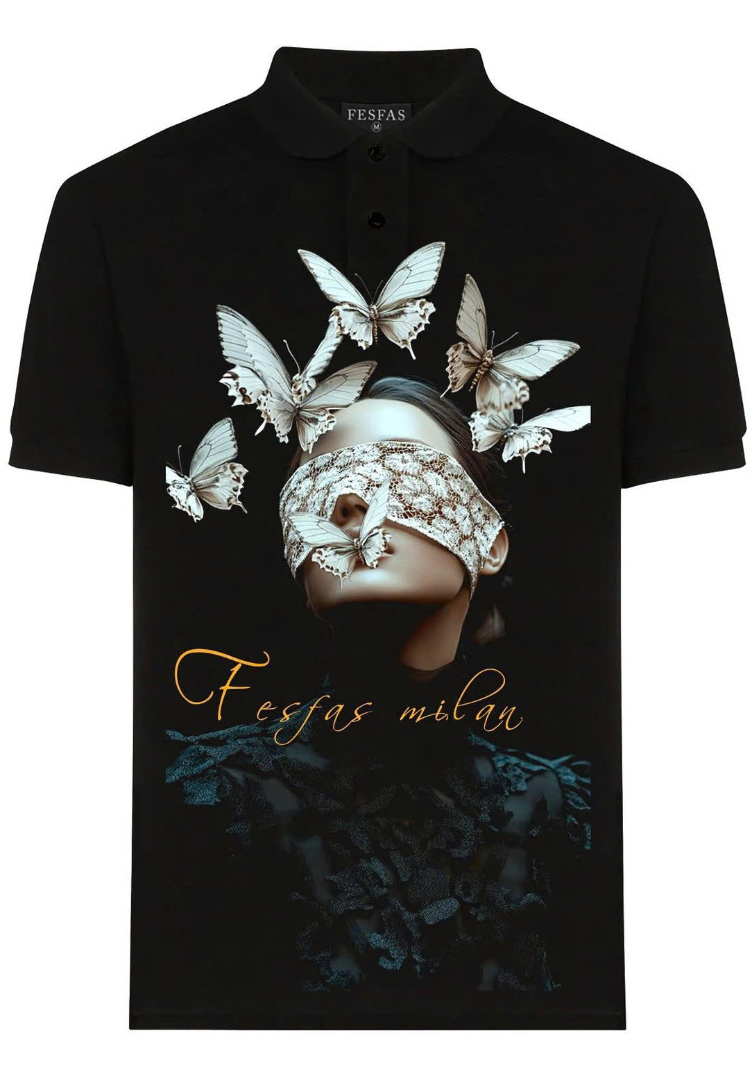 Áo polo FesFas in hình bướm