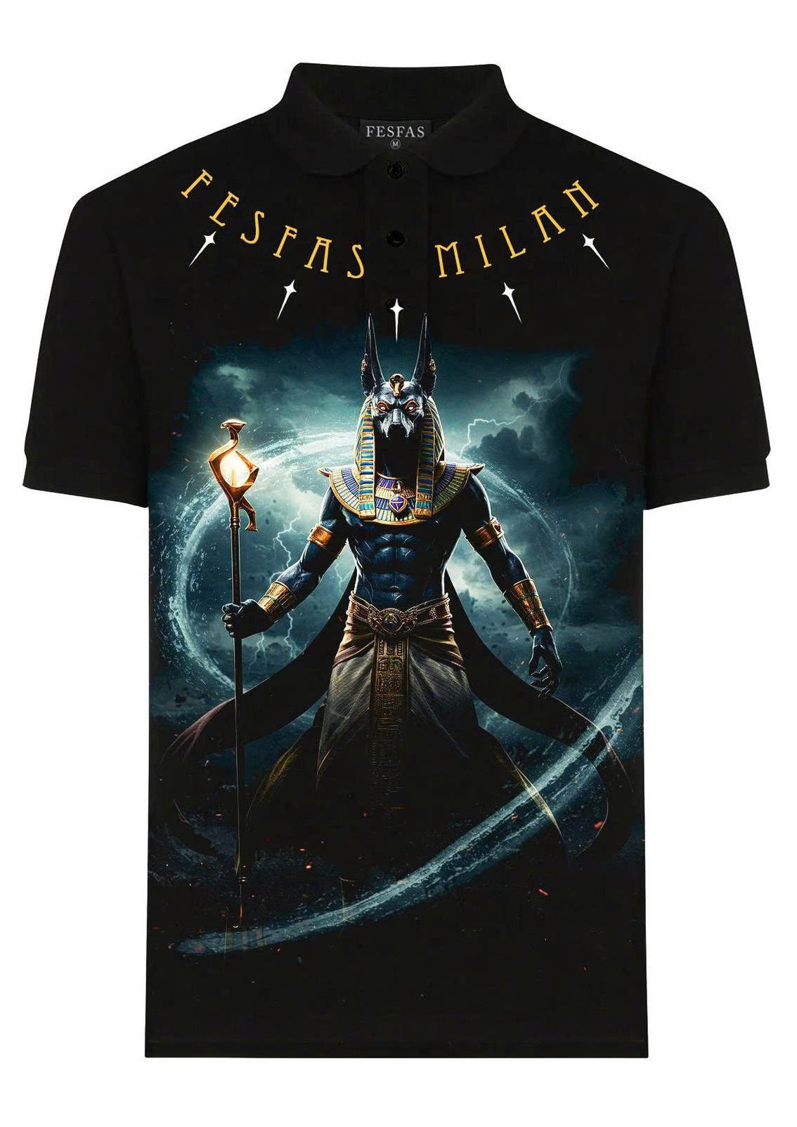 Áo polo FesFas in hình anubis