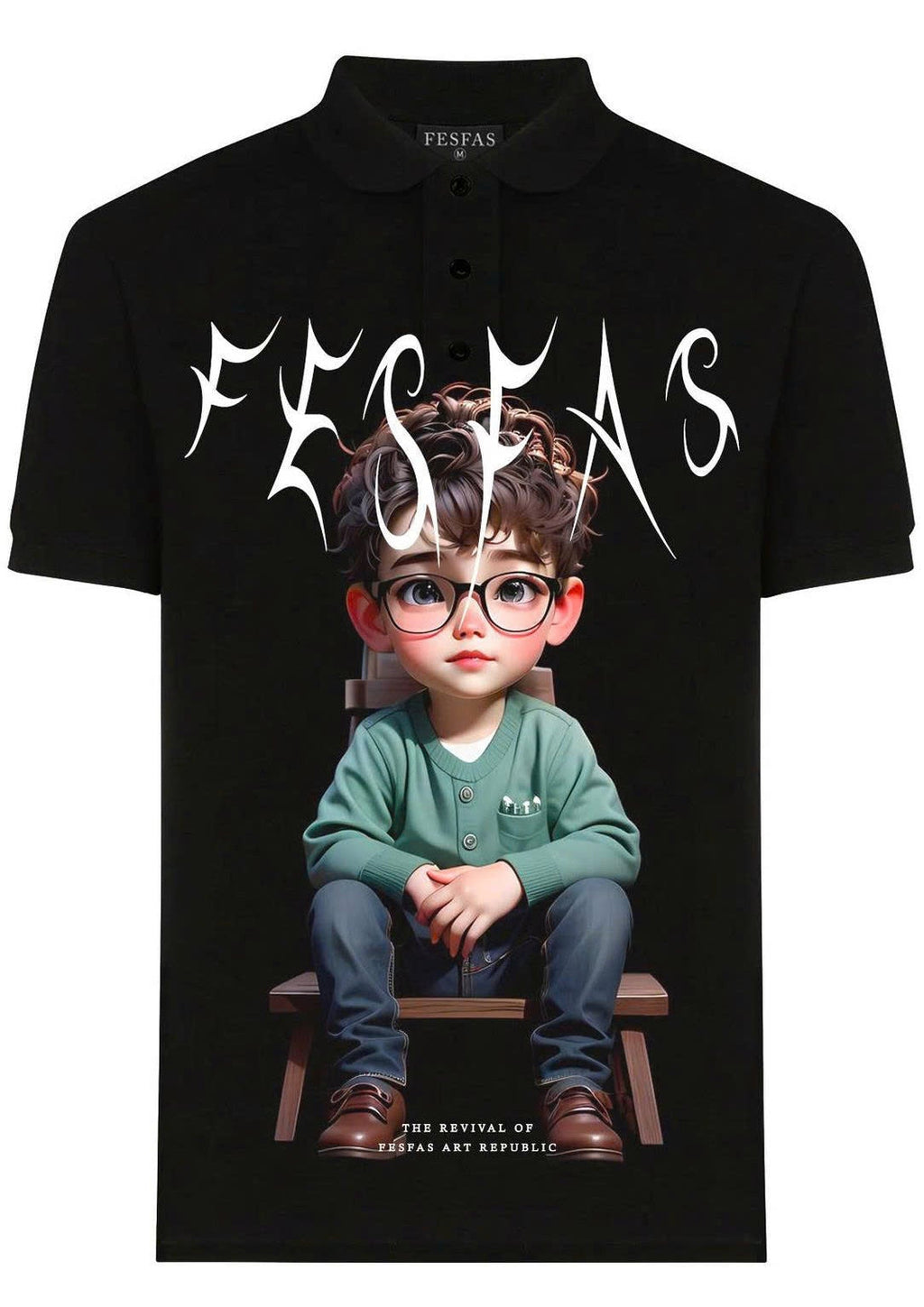 Áo polo FesFas in hình chàng trai