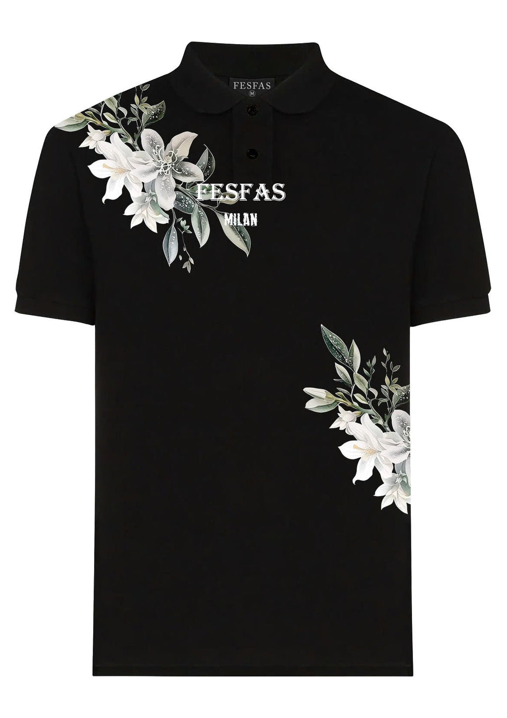 Áo polo FesFas in hình hoa