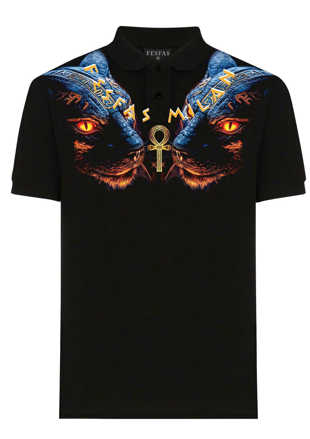 Áo polo FesFas in hình báo đen