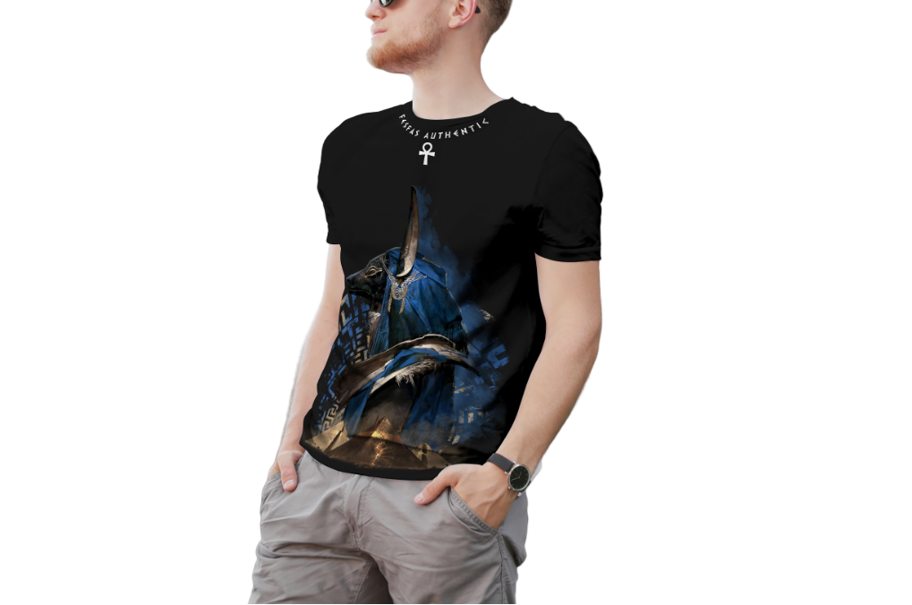 Áo thun FesFas in hình anubis