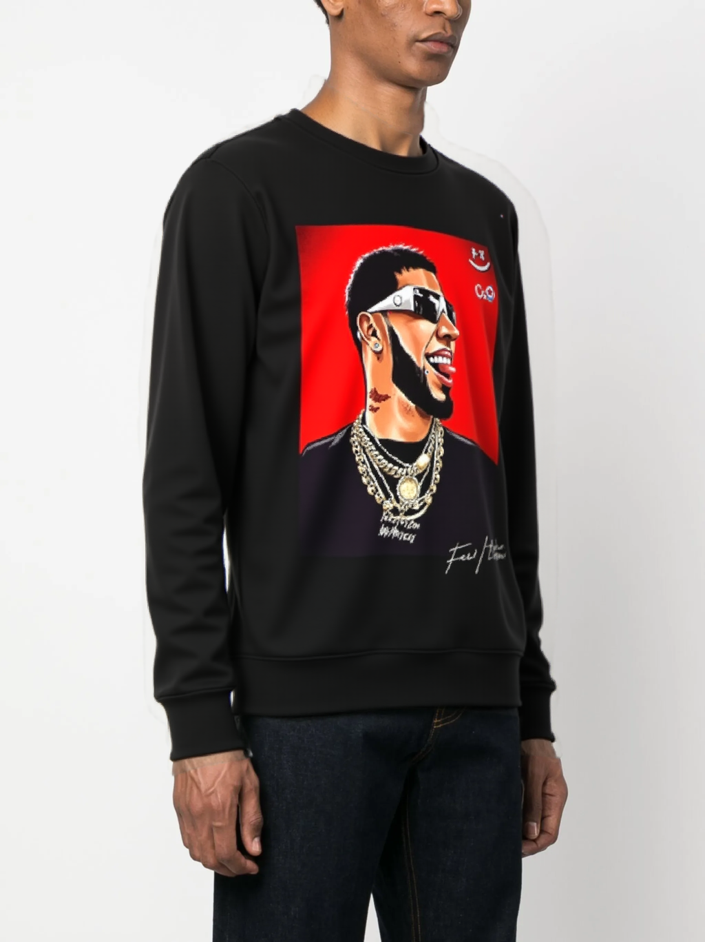 Áo nỉ cổ tròn FesFas in hình swag