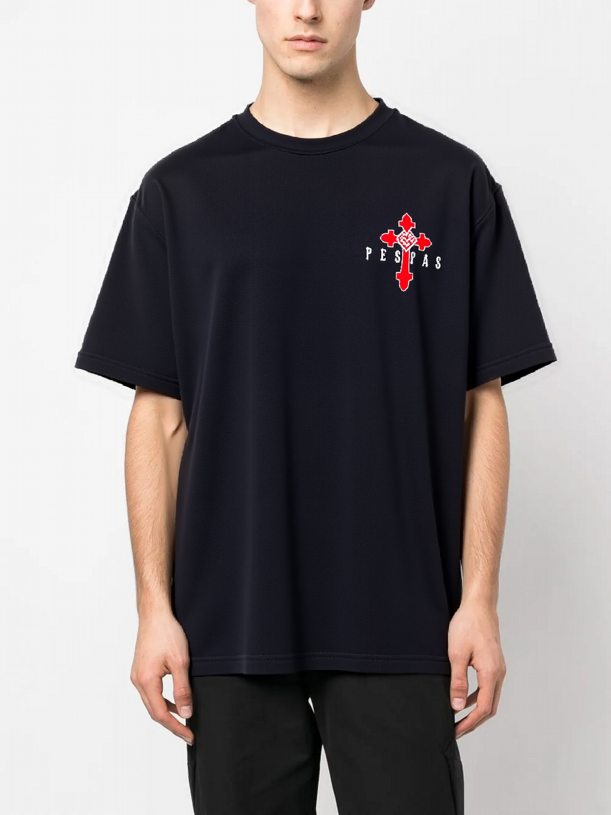 FesFas red cross-print | Áo Thun | Nam | Màu Đen