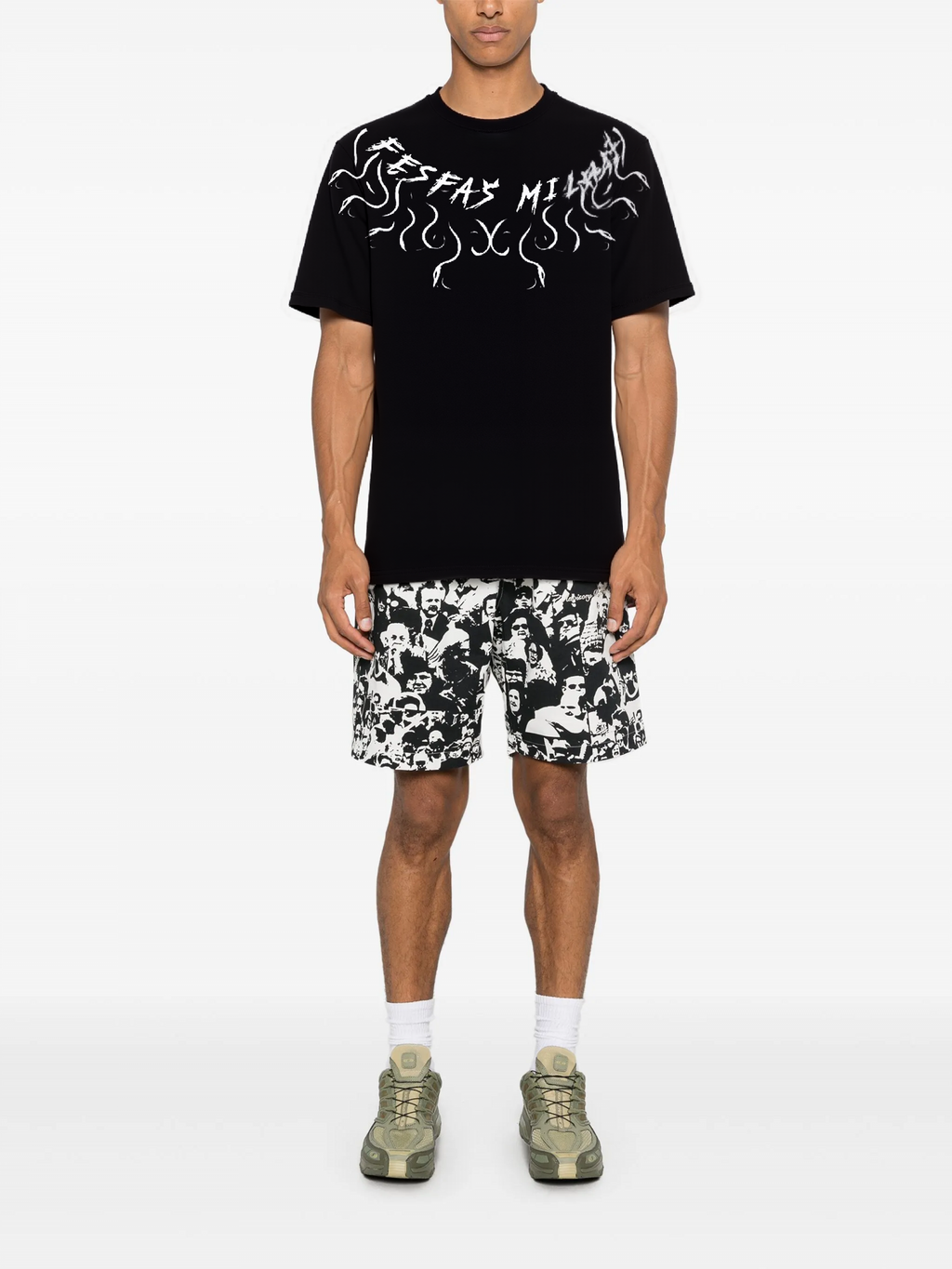 FesFas graphic-print | Áo Thun | Nam | Màu Đen