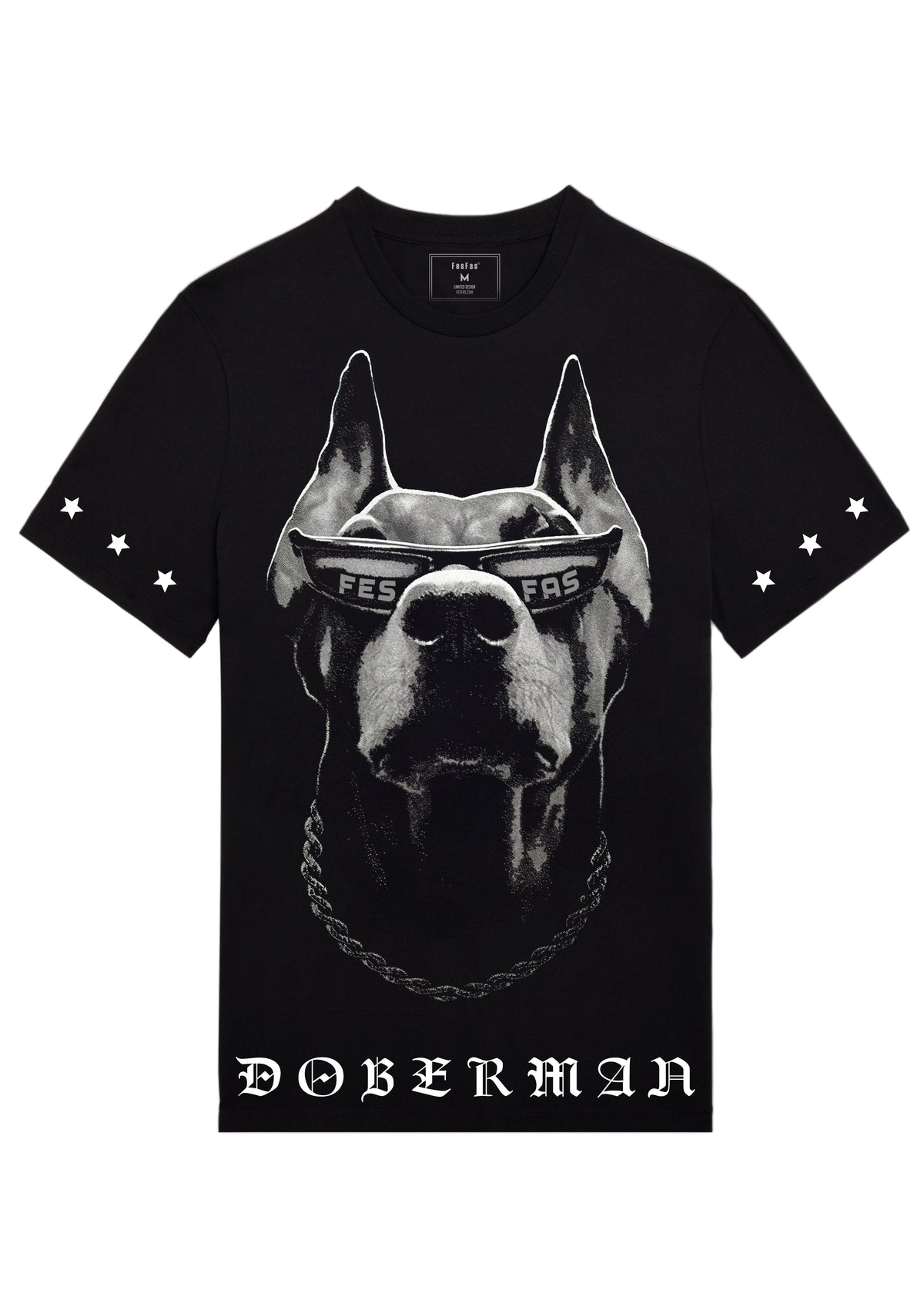 Áo thun FesFas in hình chó Doberman