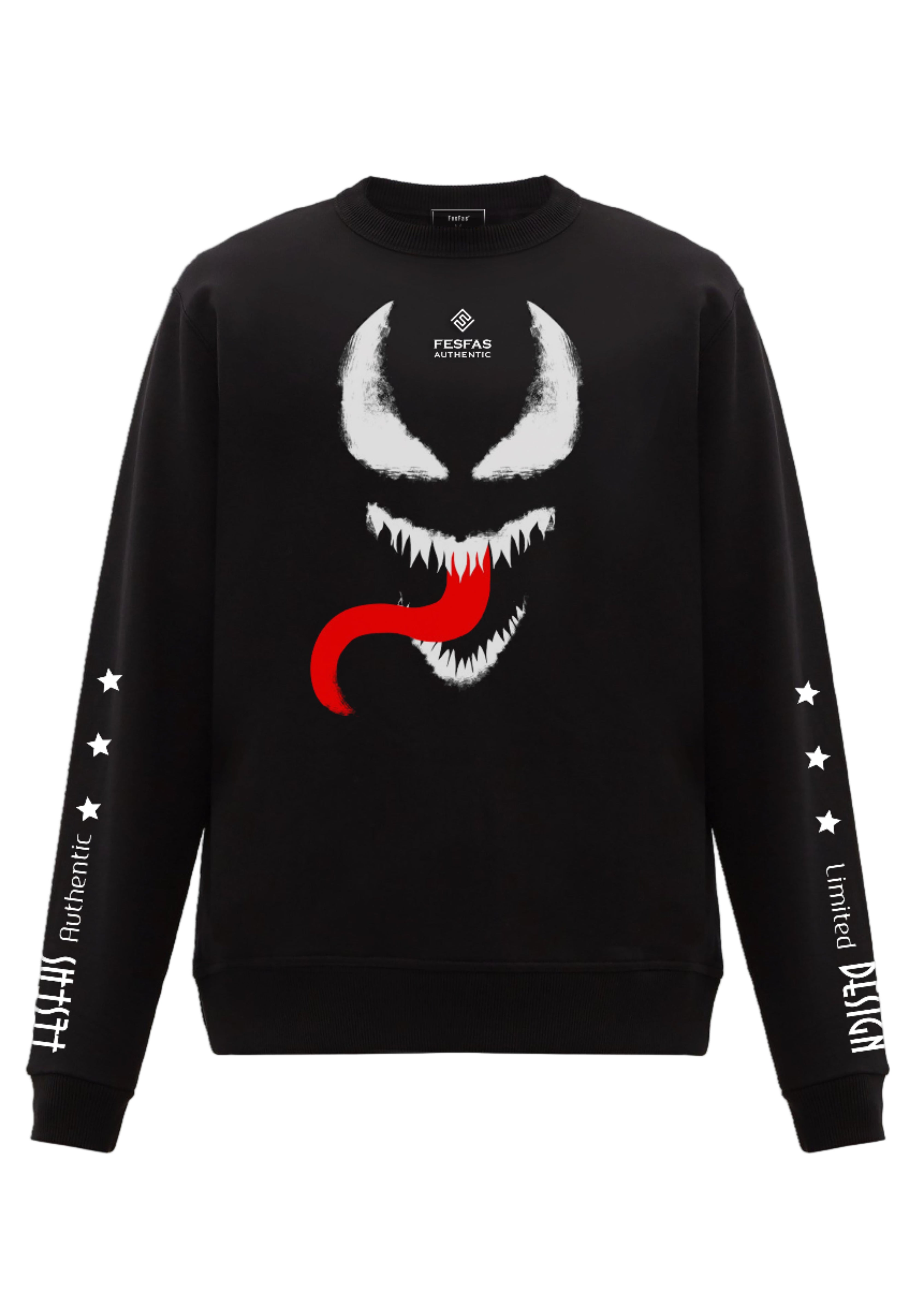 Áo nỉ cổ tròn FesFas in hình venom