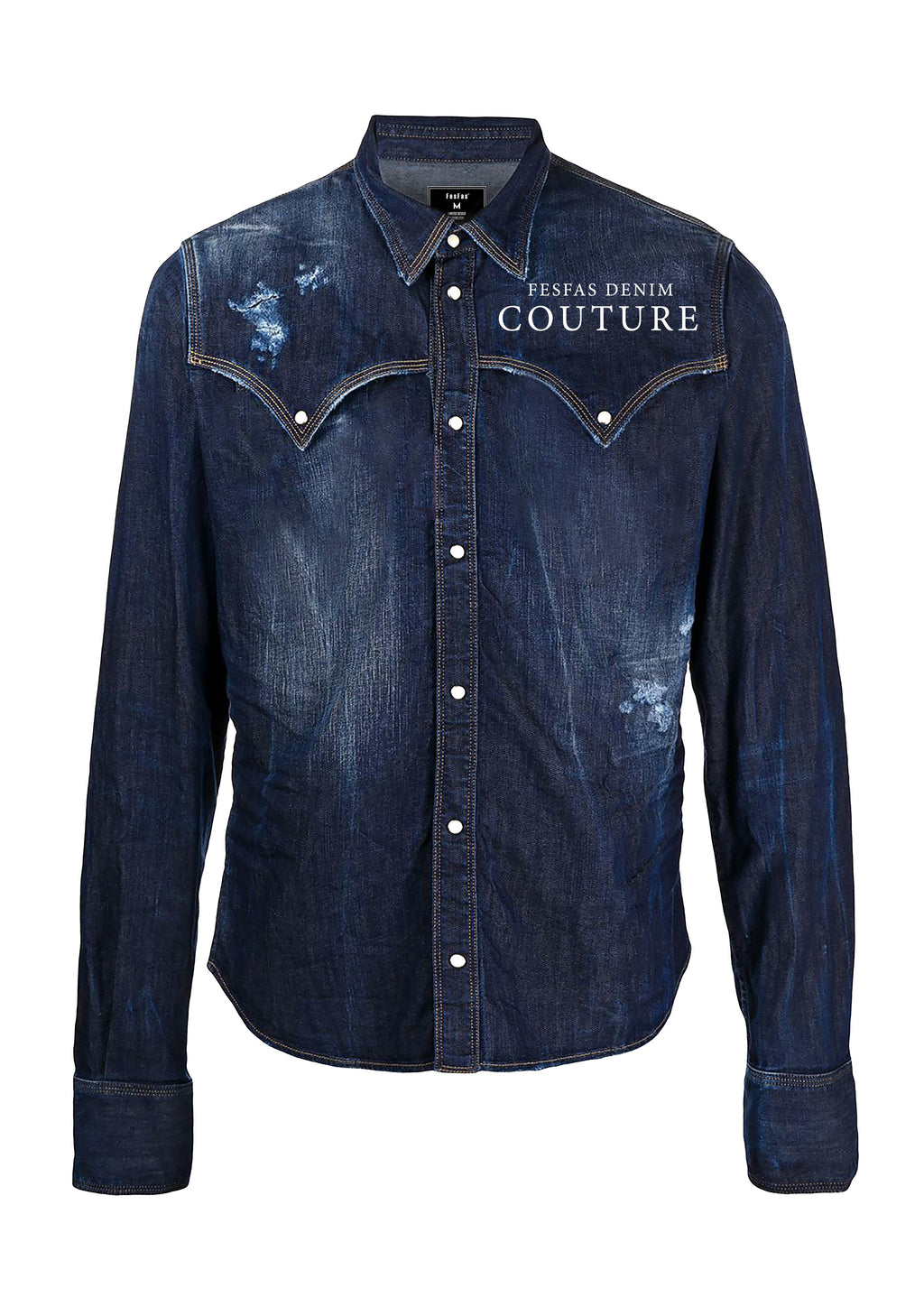 Trang phục denim hiệu ứng khói FesFas | Xanh navy | Nam