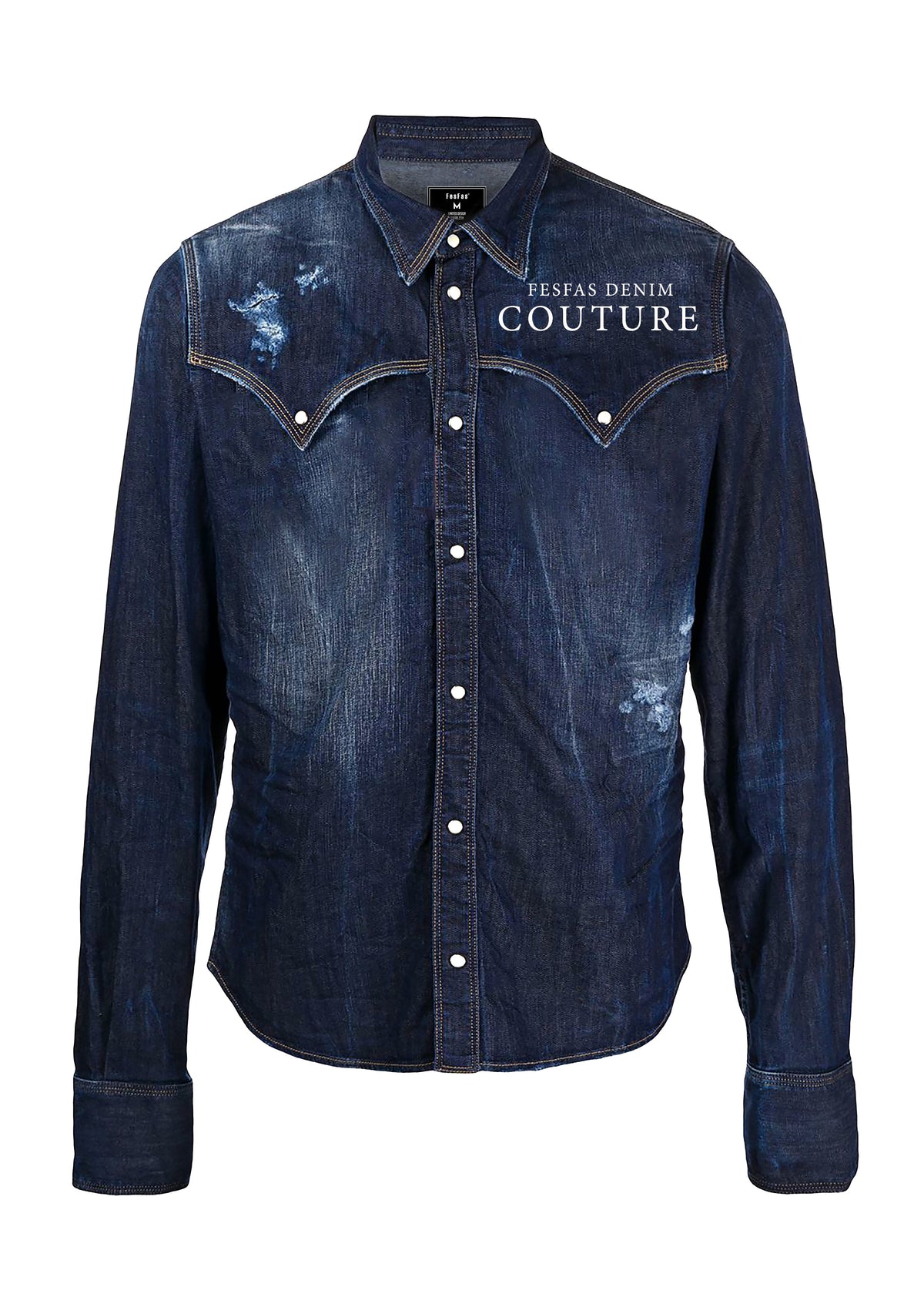 Trang phục denim hiệu ứng khói FesFas | Xanh navy | Nam