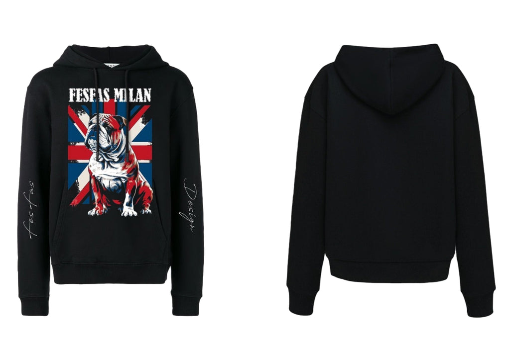 Áo hoodie FesFas in hình chó bulldog