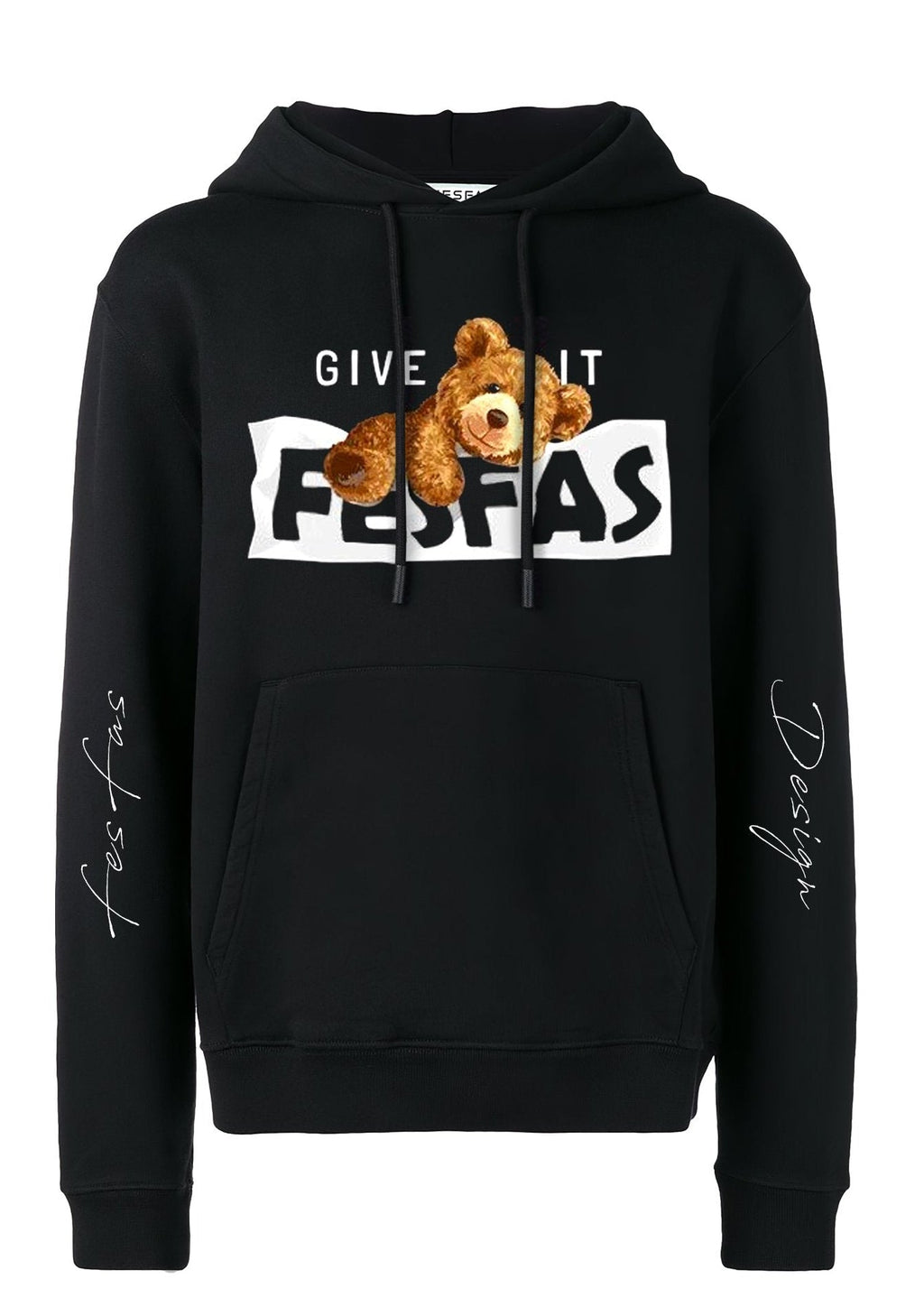 Áo hoodie FesFas in hình teddy gấu