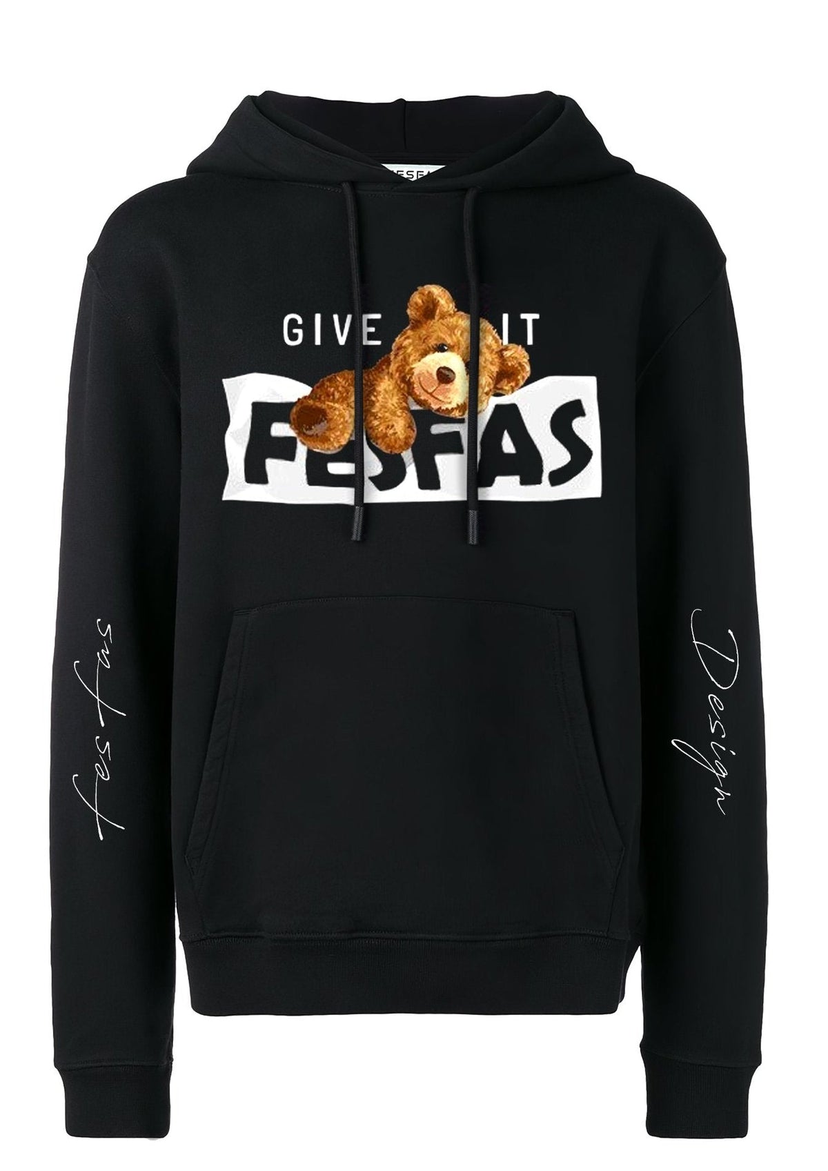 Áo hoodie FesFas in hình teddy gấu