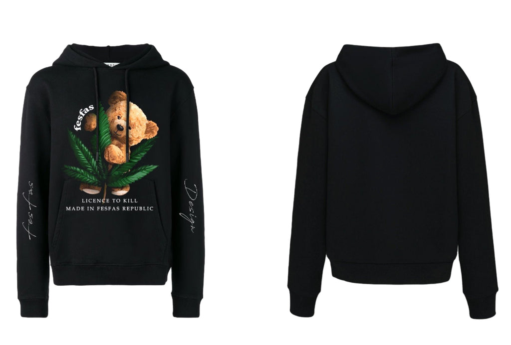 Áo hoodie FesFas in hình gấu bông cá tính