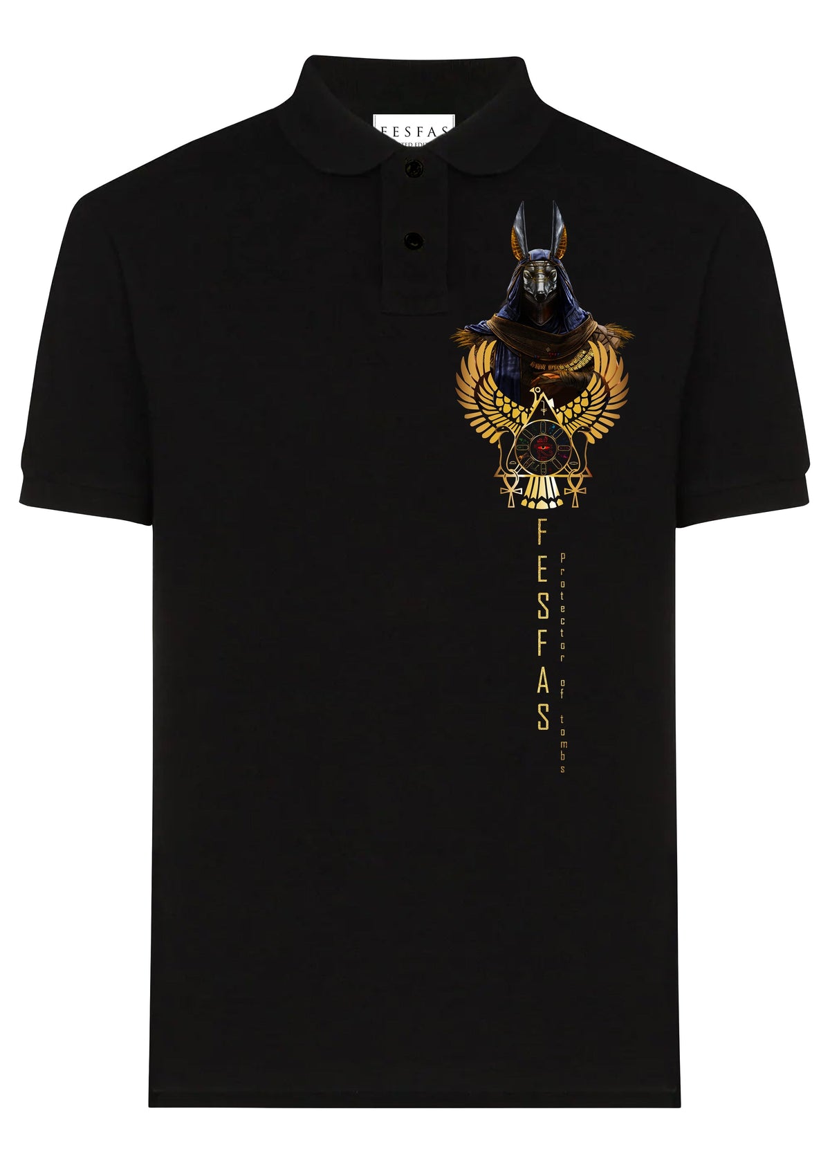 Áo polo FesFas in hình anubis