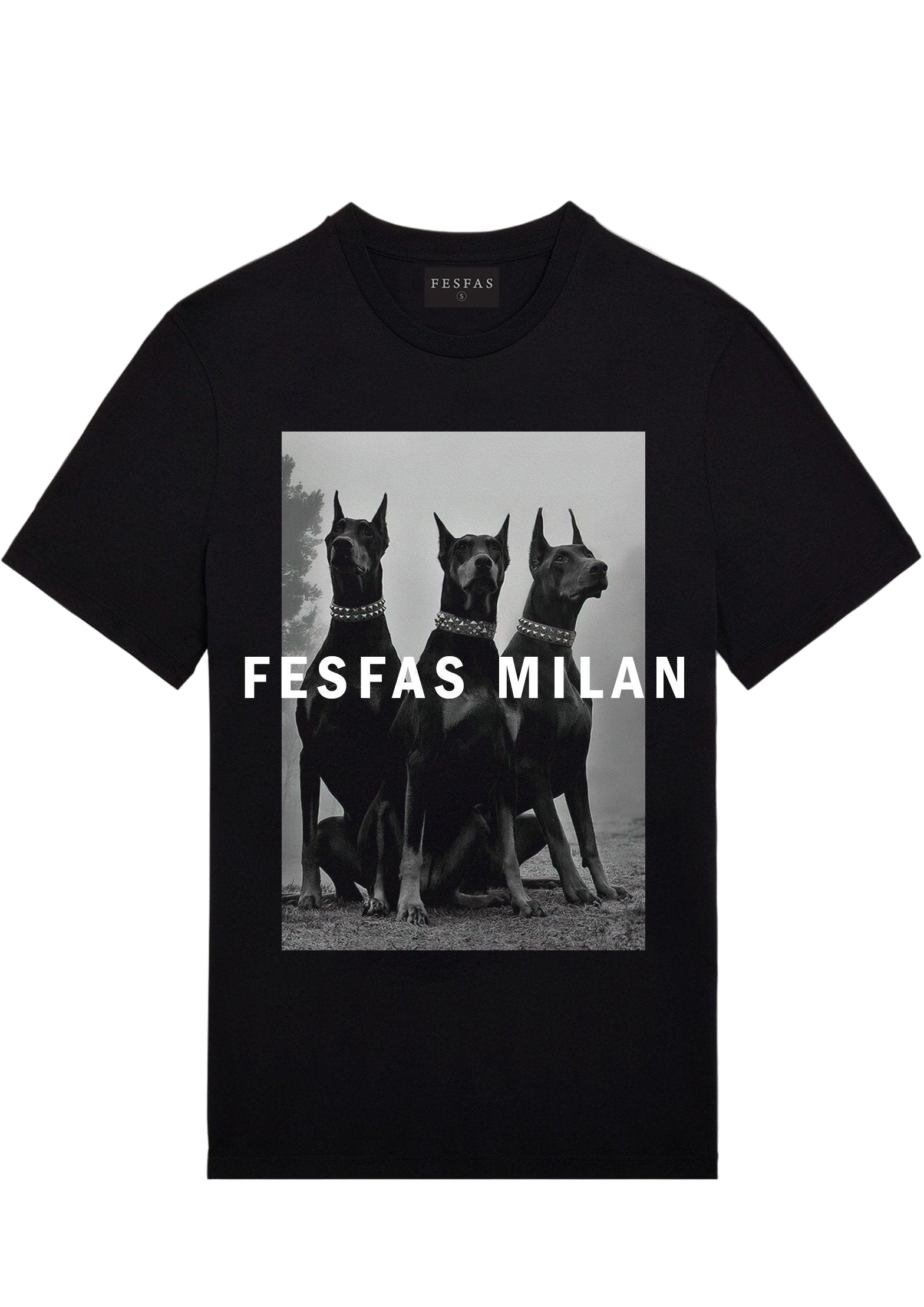 Áo thun FesFas in hình chó Doberman