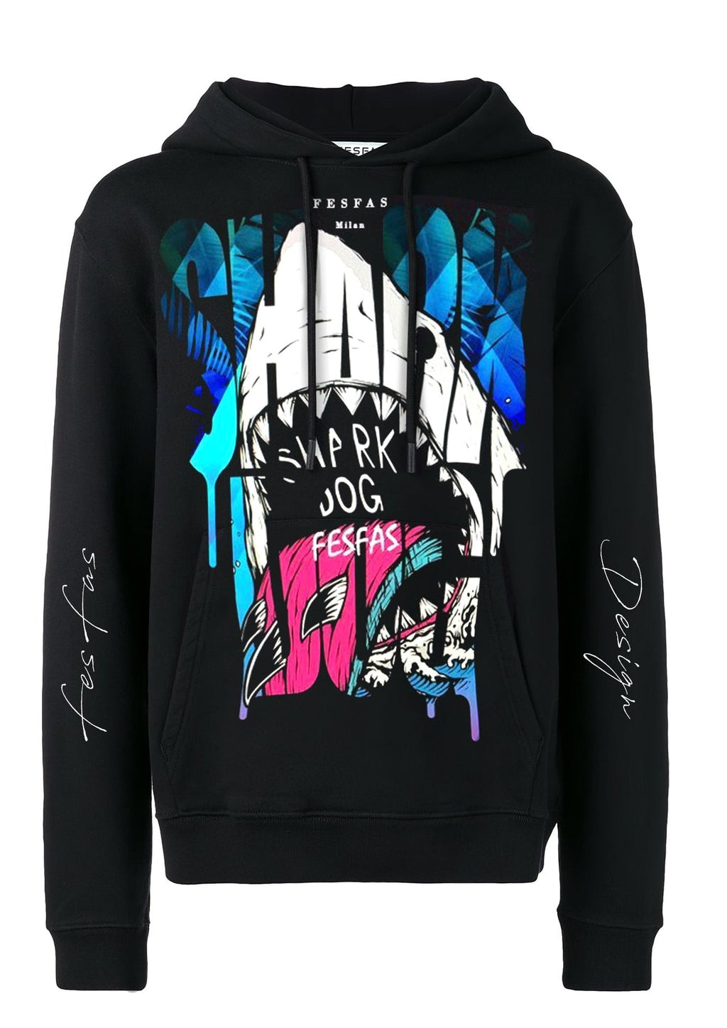 Áo hoodie FesFas in hình the cá mập