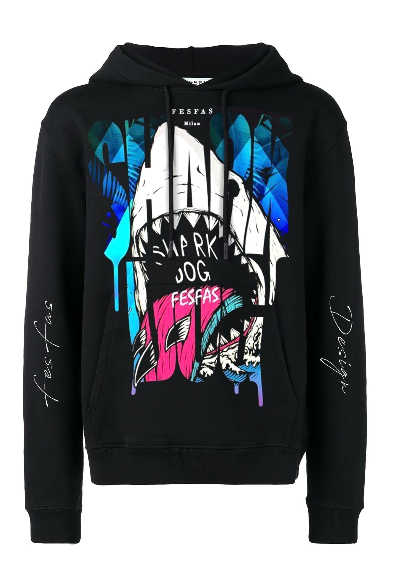 Áo hoodie FesFas in hình the cá mập