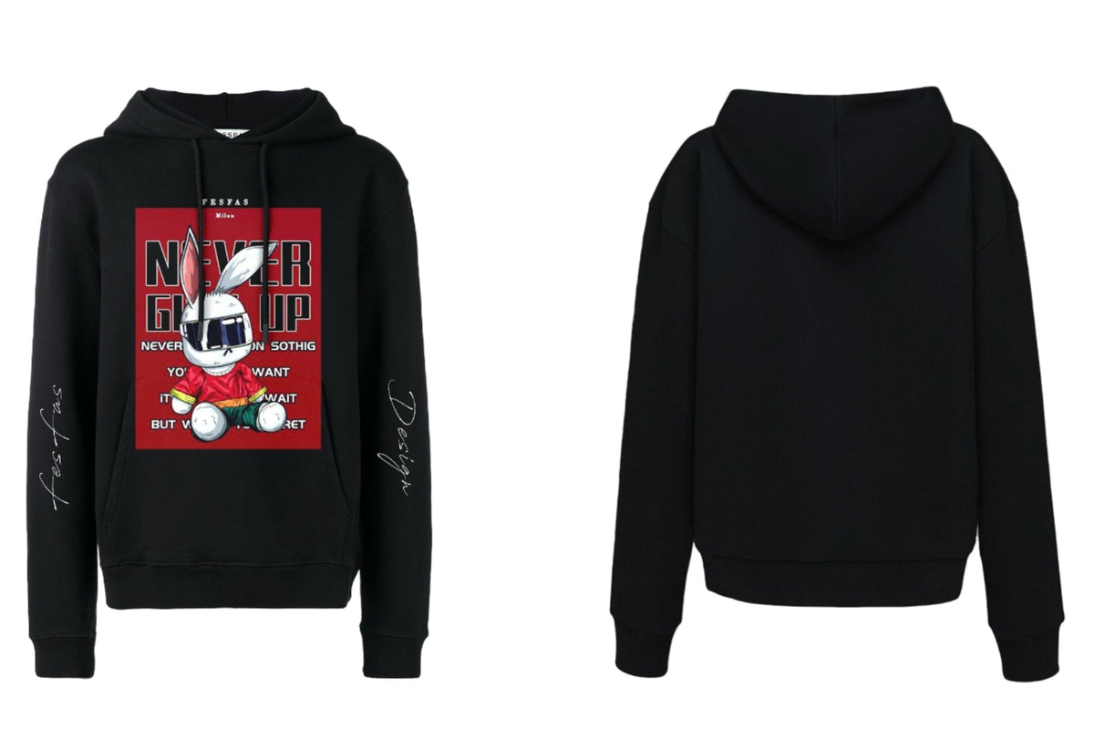Áo hoodie FesFas in hình không bao giờ bỏ cuộc